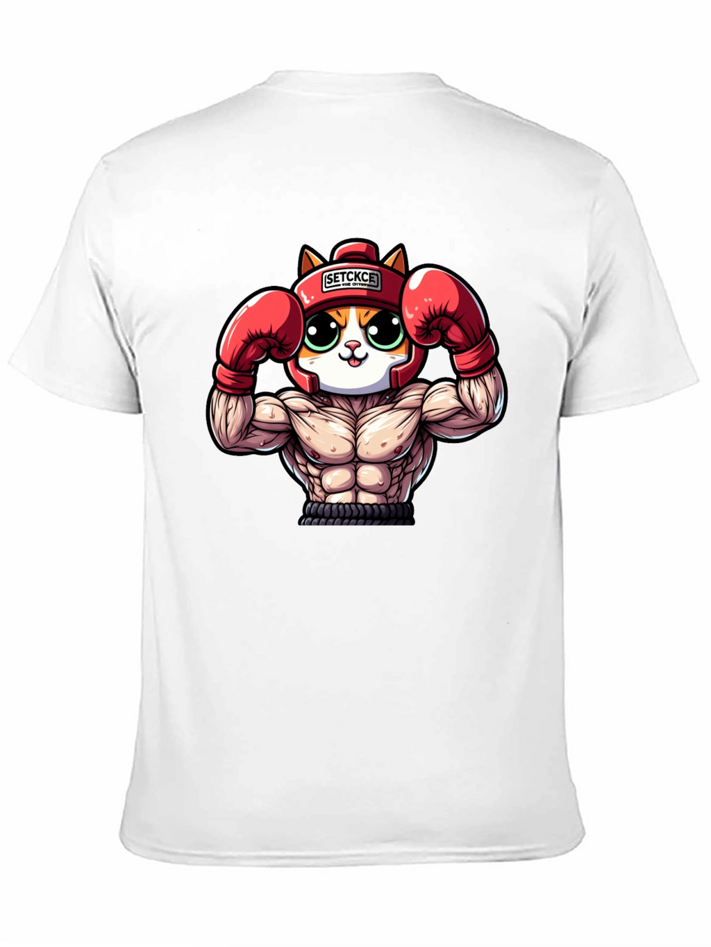 Cat Boxer Cartoon Graphic T-Shirt