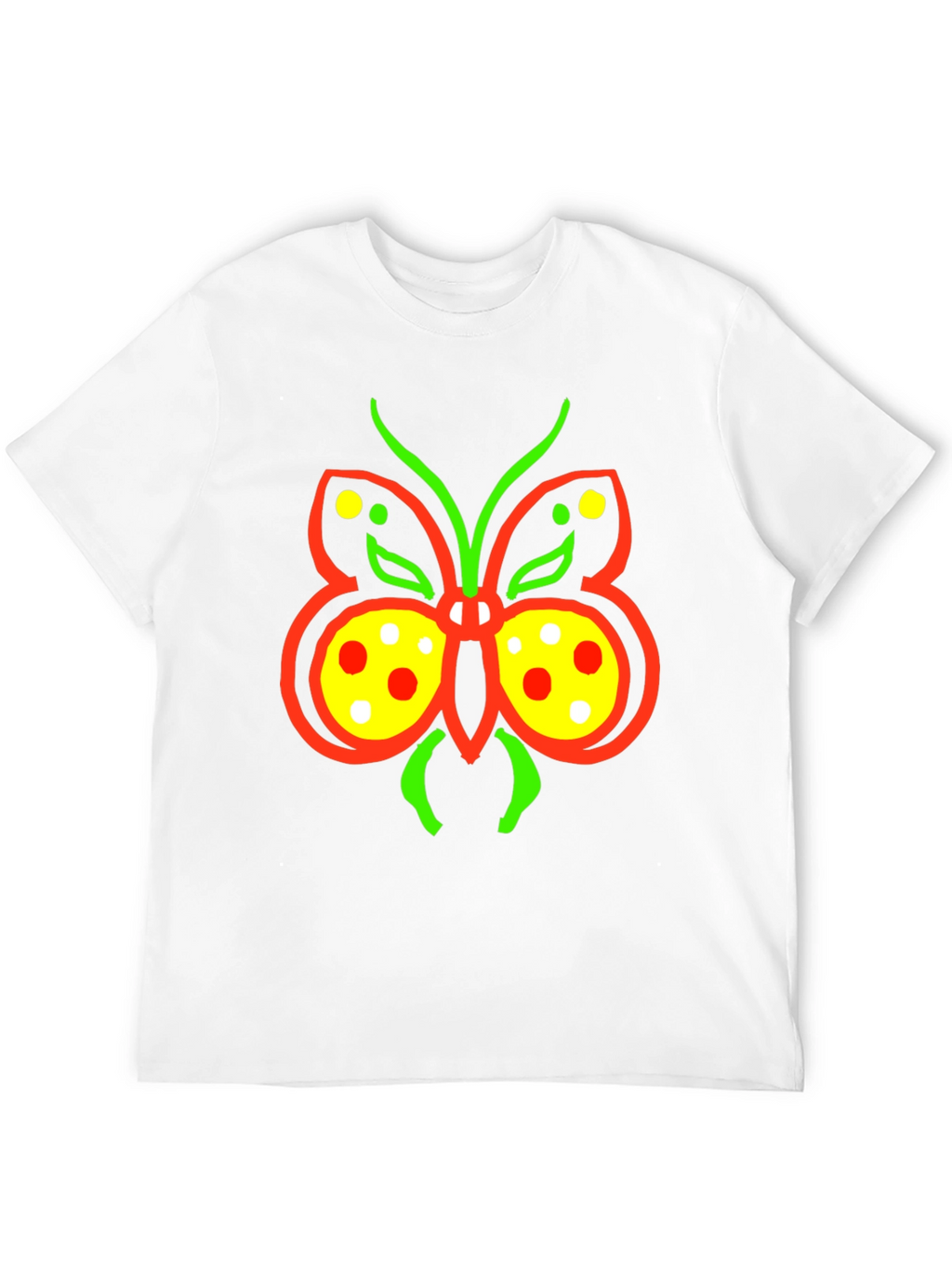 Butterfly Graphic Tee - Quirky Black T-Shirt