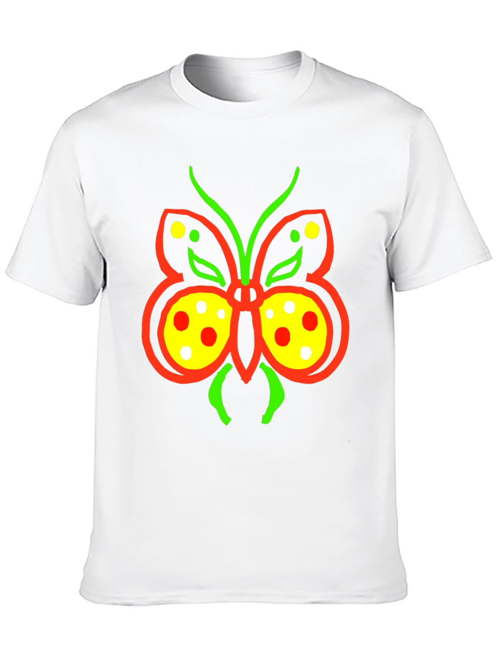 Butterfly Graphic Tee - Quirky Black T-Shirt