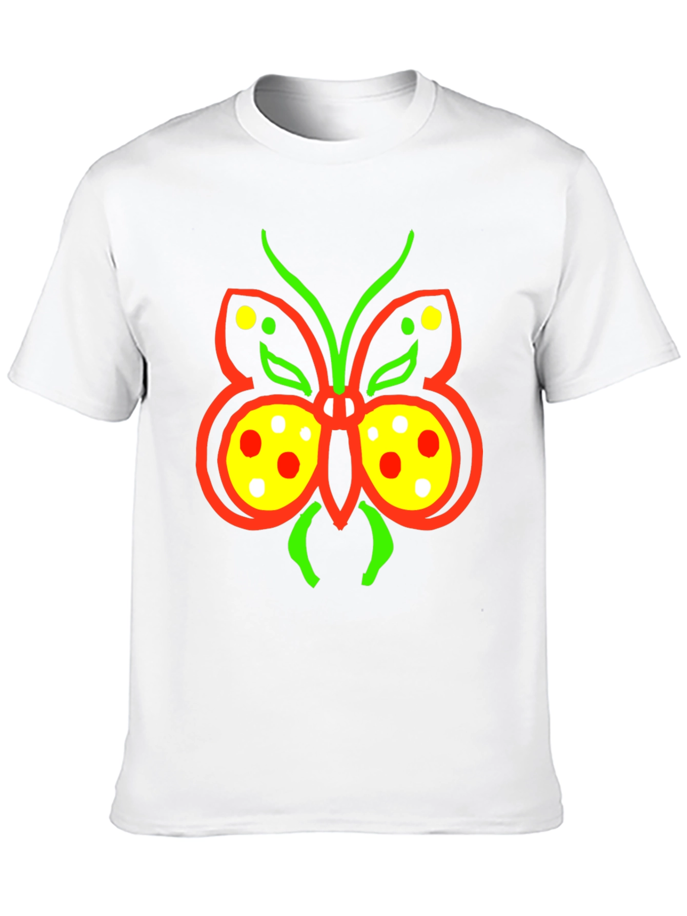 Butterfly Graphic Tee - Quirky Black T-Shirt