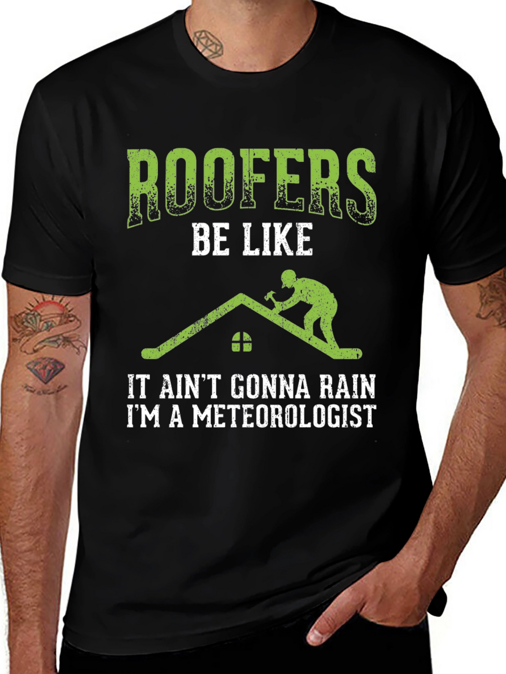 Roofer Meteorologist Graphic Tee
