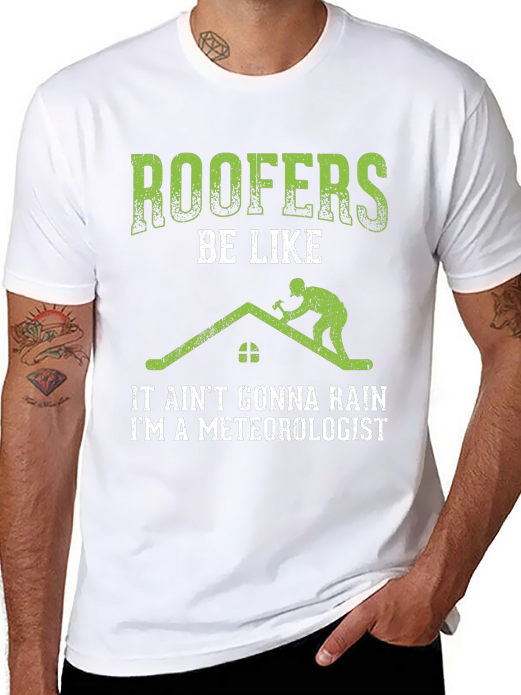 Roofer Meteorologist Graphic Tee