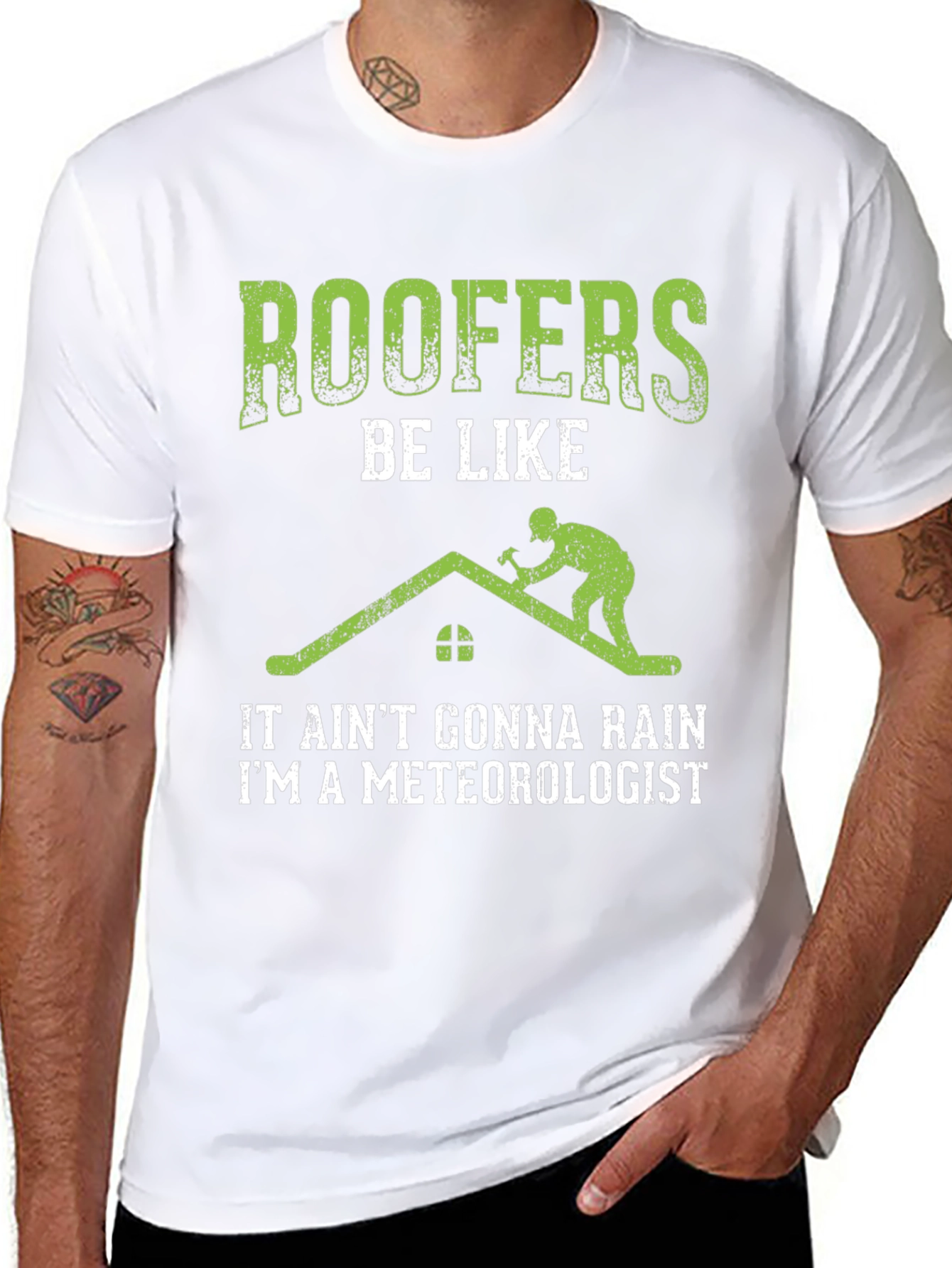 Roofer Meteorologist Graphic Tee
