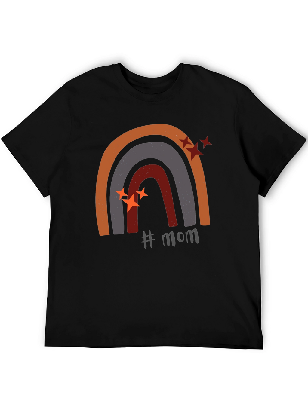 Mom Rainbow Graphic Tee - Trendy Mothers Day Shirt