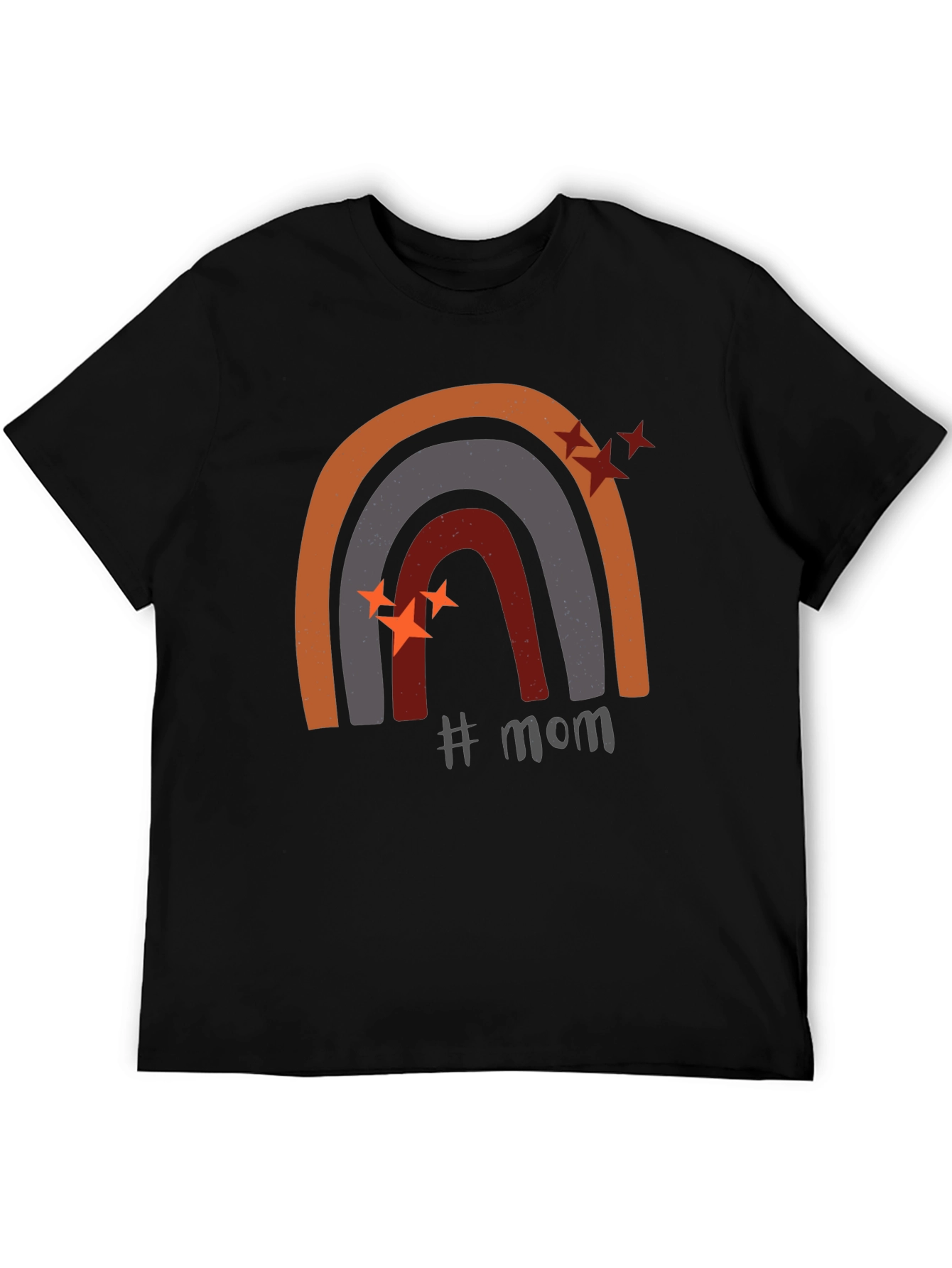 Mom Rainbow Graphic Tee - Trendy Mothers Day Shirt