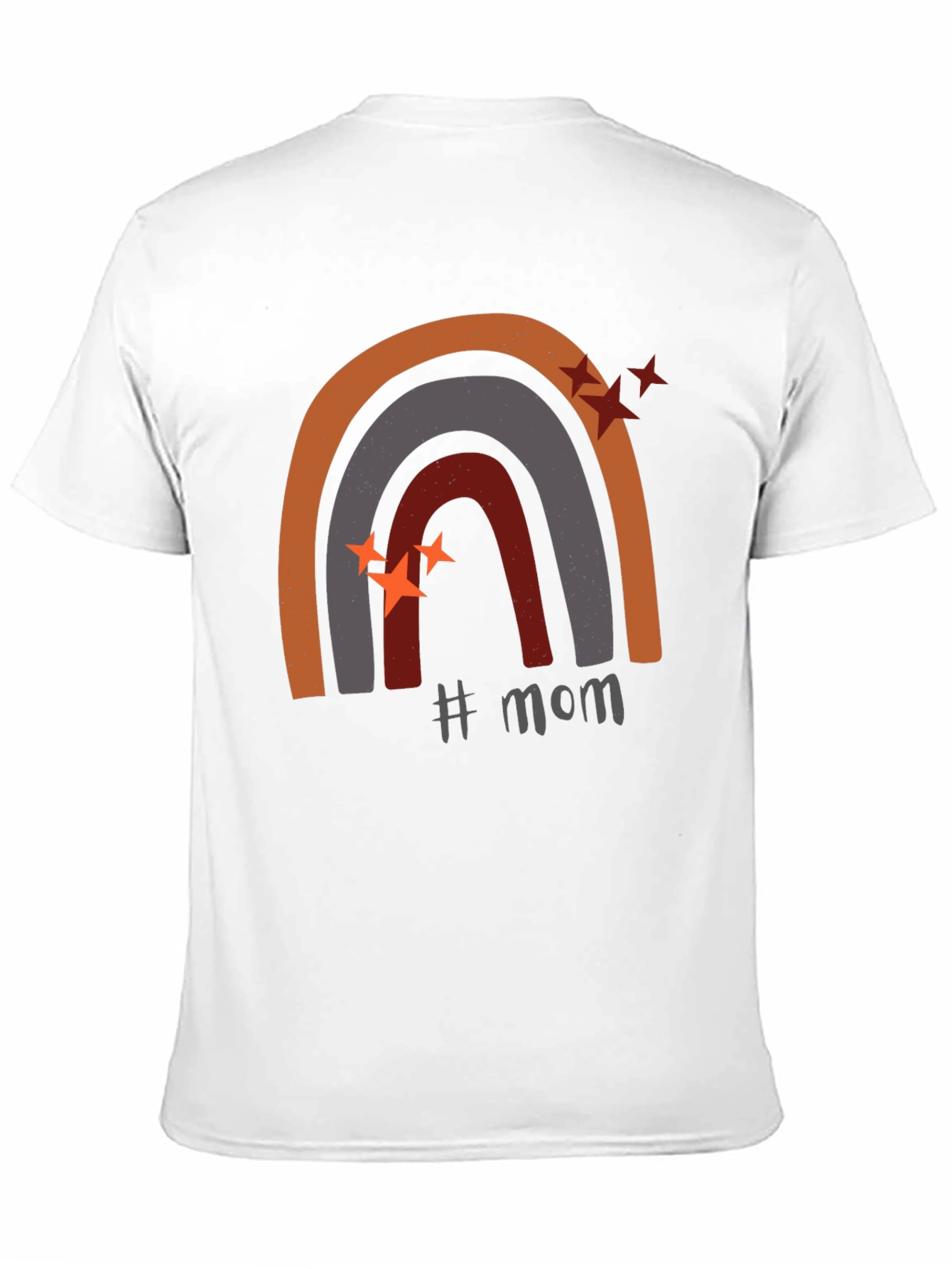 Mom Rainbow Graphic Tee - Trendy Mothers Day Shirt