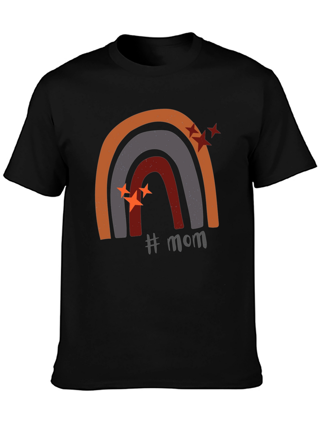 Mom Rainbow Graphic Tee - Trendy Mothers Day Shirt