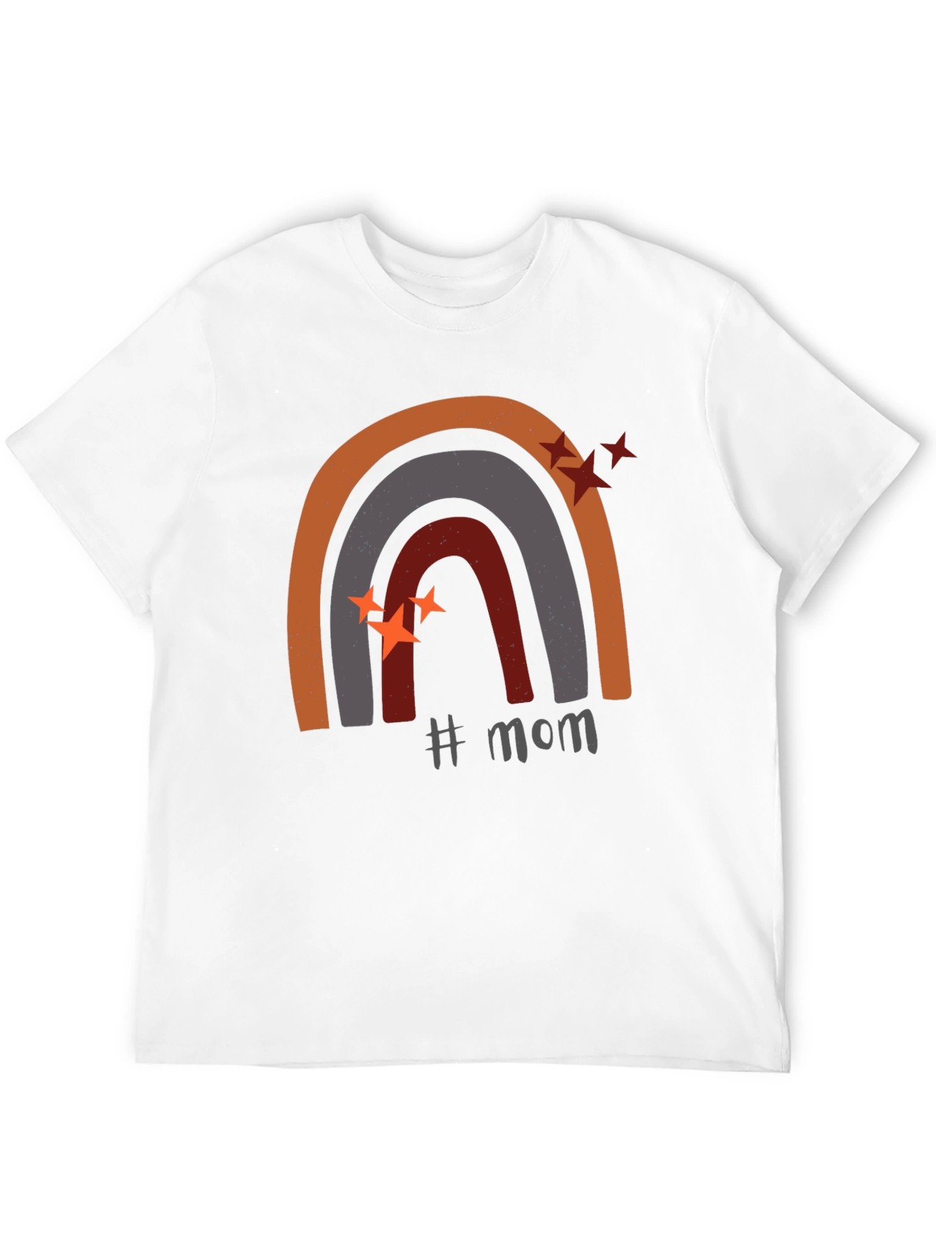 Mom Rainbow Graphic Tee - Trendy Mothers Day Shirt