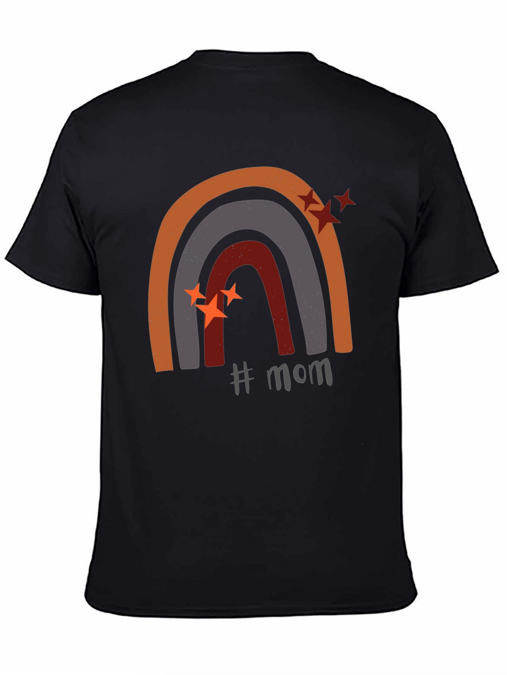 Mom Rainbow Graphic Tee - Trendy Mothers Day Shirt