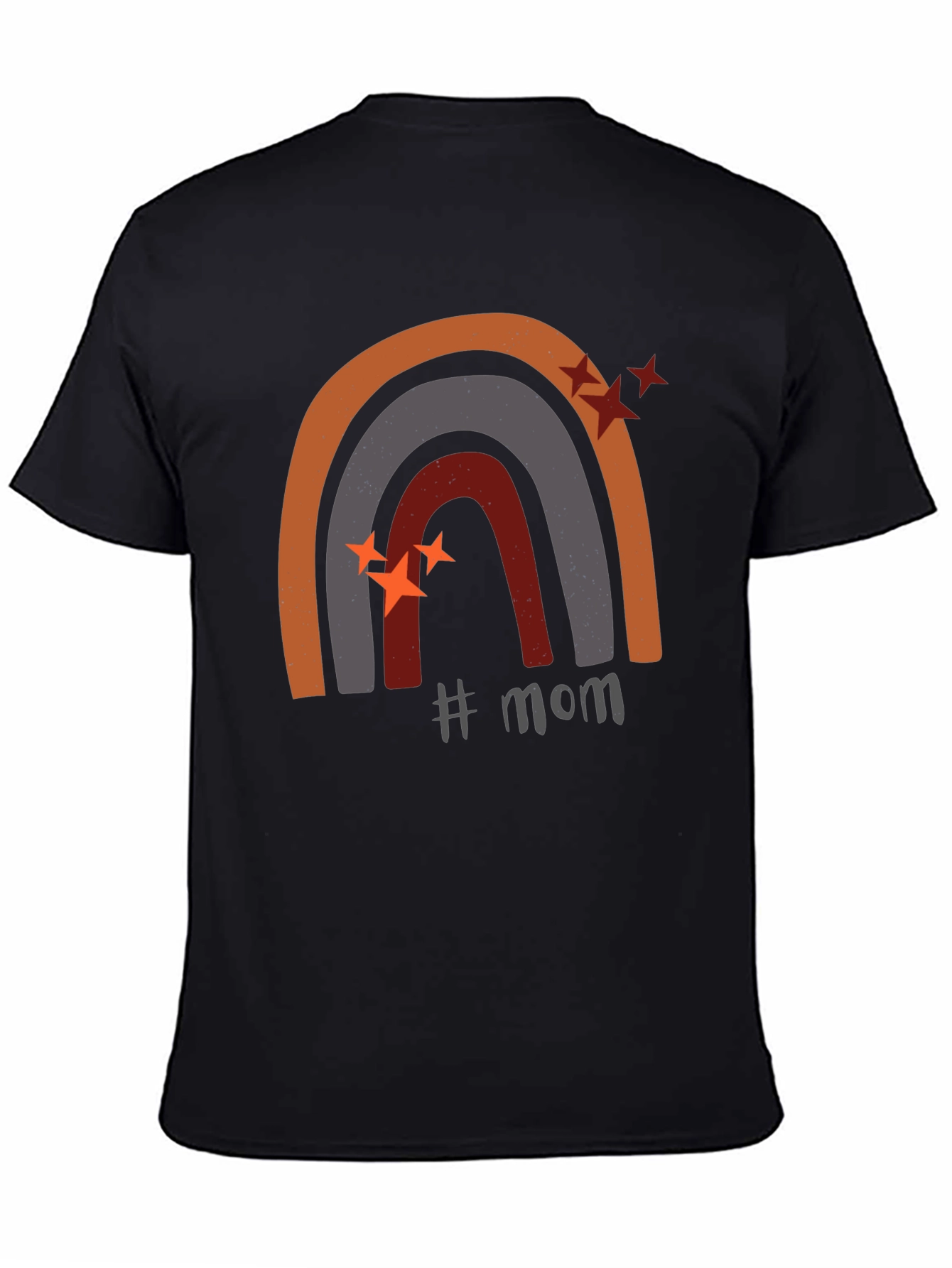 Mom Rainbow Graphic Tee - Trendy Mothers Day Shirt