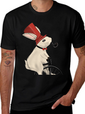 Rabbit Gentleman T-Shirt - Unique Design