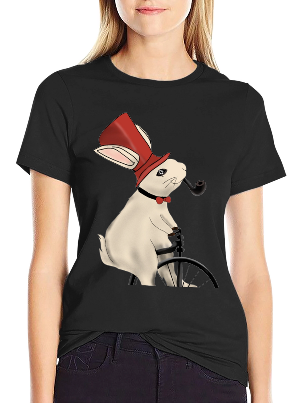 Rabbit Gentleman T-Shirt - Unique Design