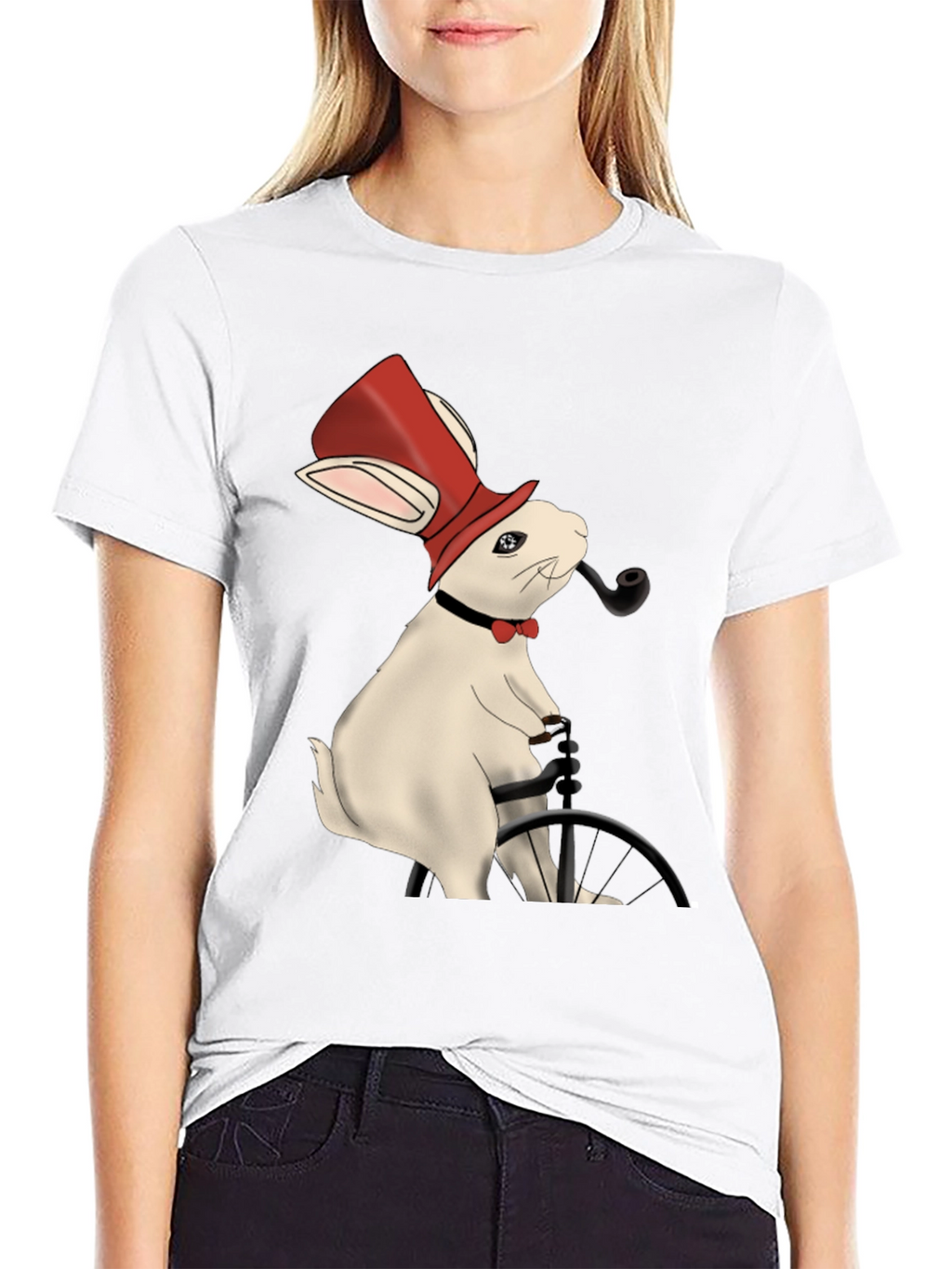 Rabbit Gentleman T-Shirt - Unique Design