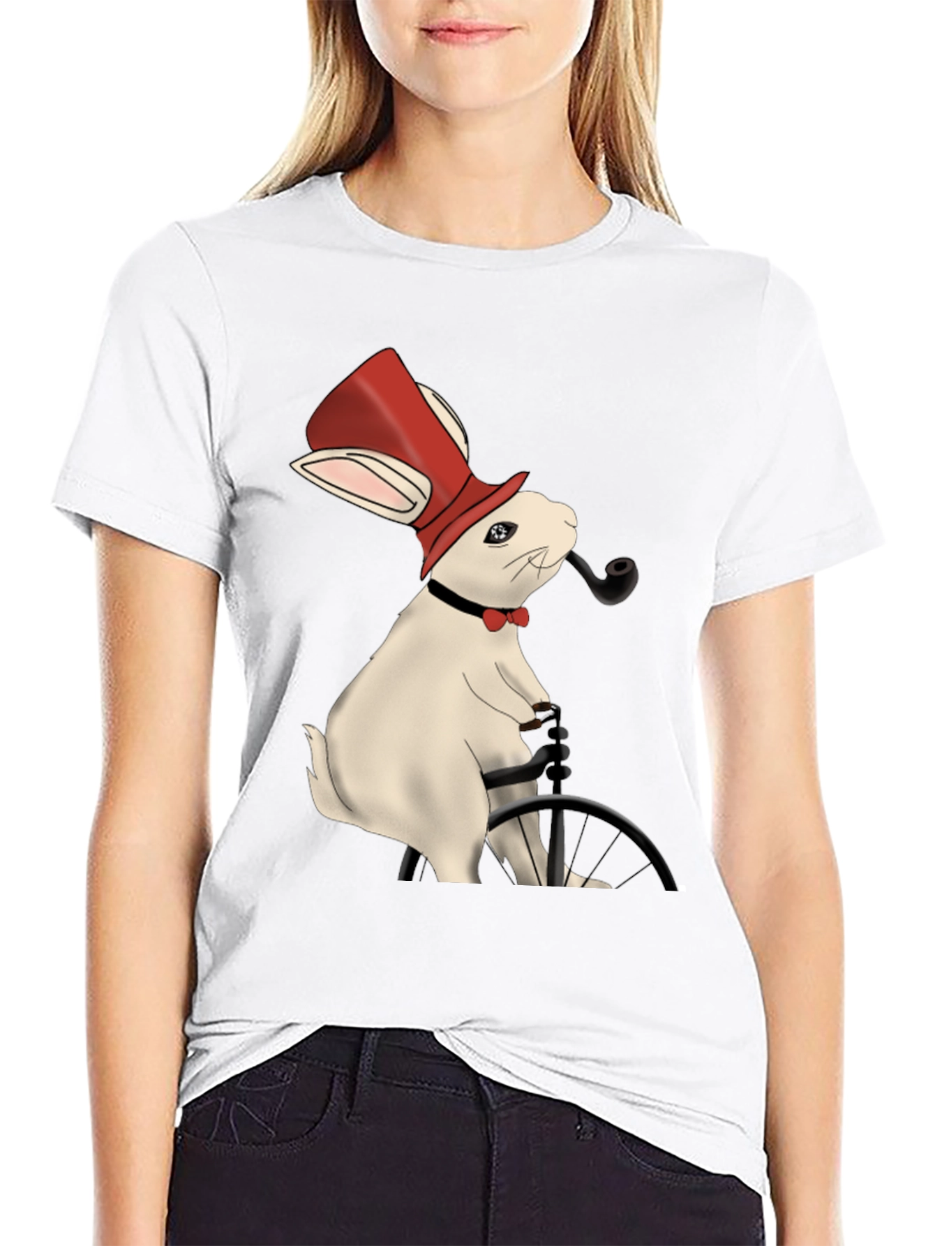 Rabbit Gentleman T-Shirt - Unique Design