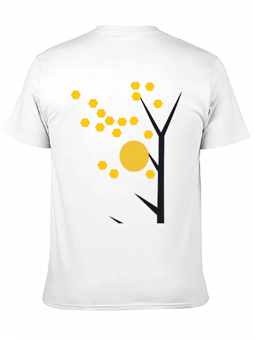 Abstract Tree Graphic Tee - Modern Black T-Shirt