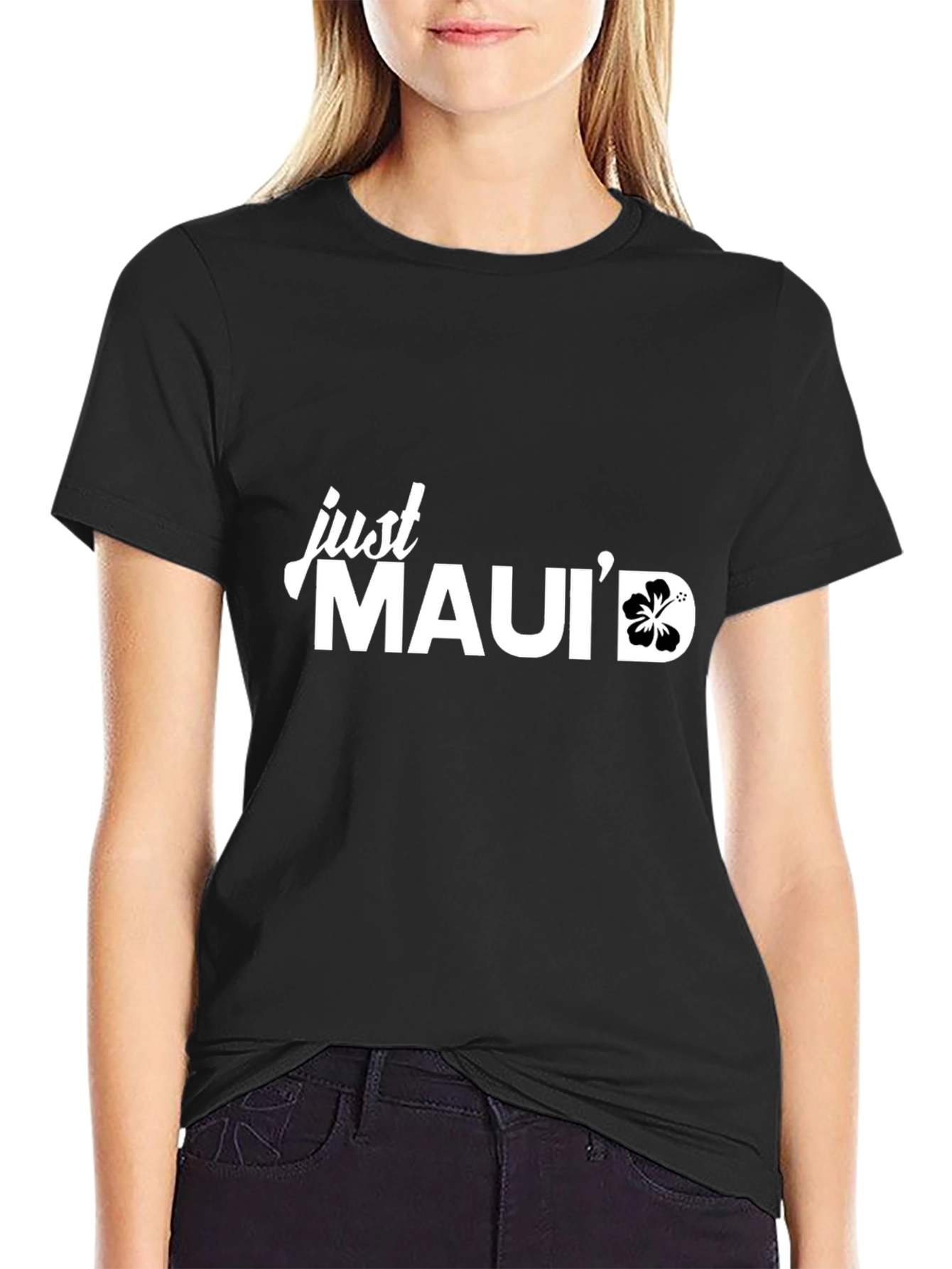 Just Mauid Black Graphic T-Shirt