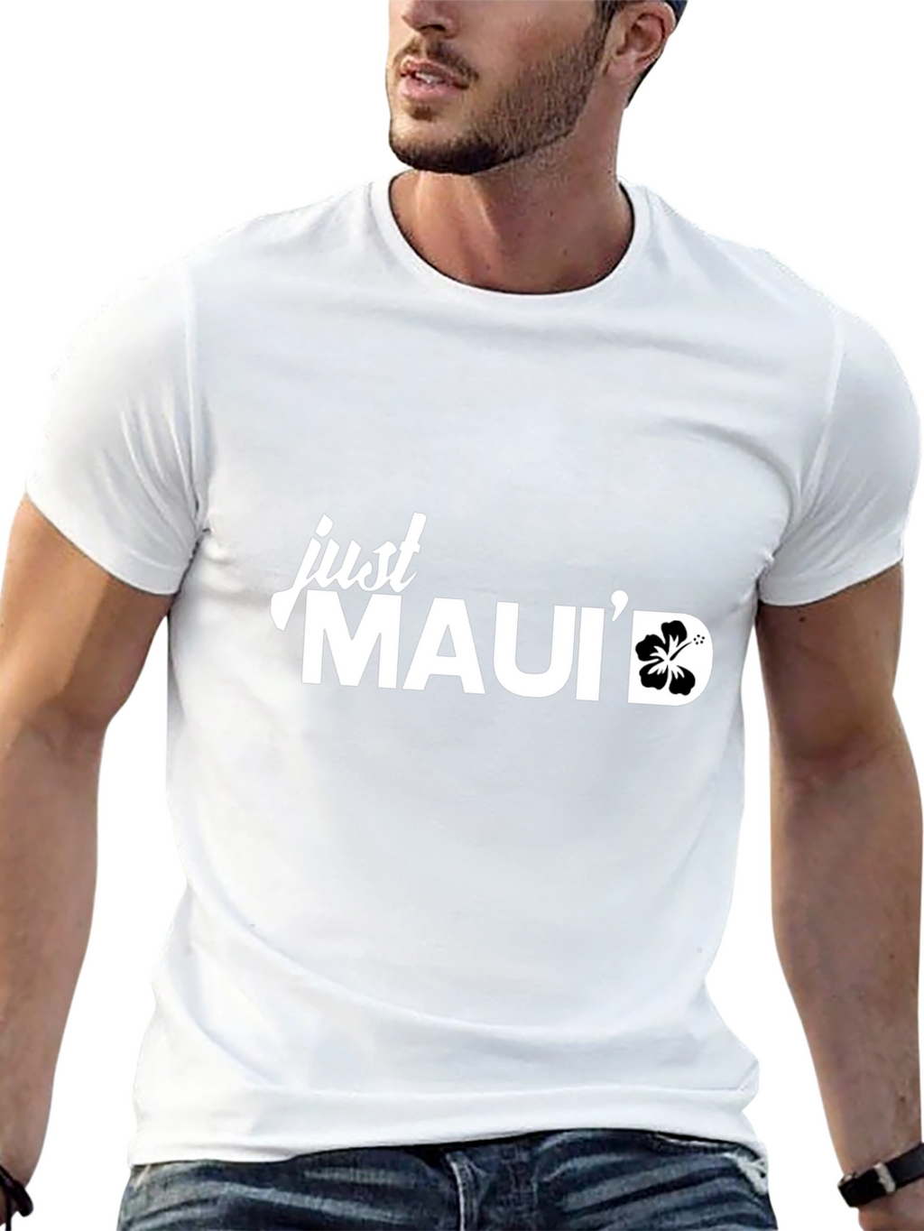Just Mauid Black Graphic T-Shirt