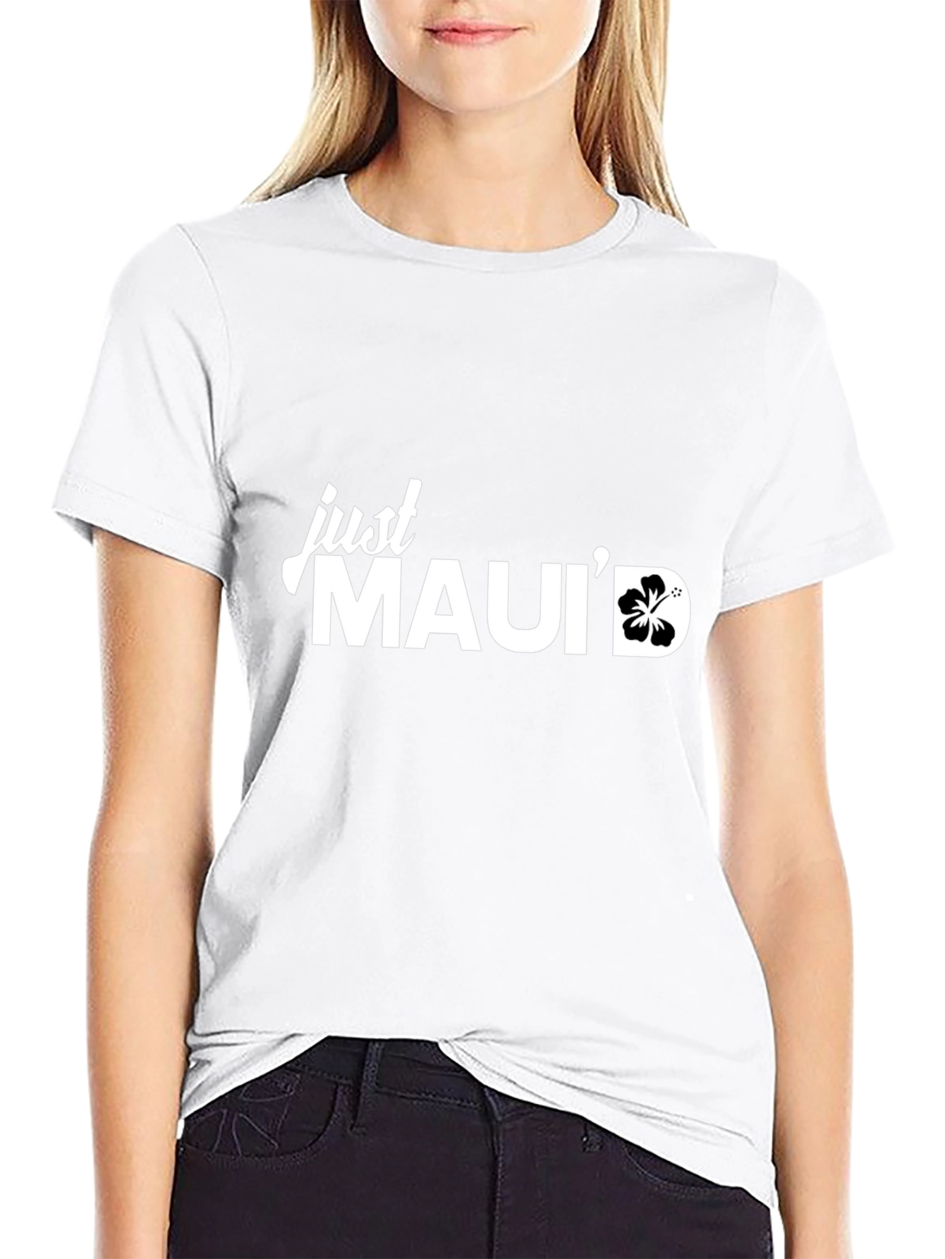 Just Mauid Black Graphic T-Shirt