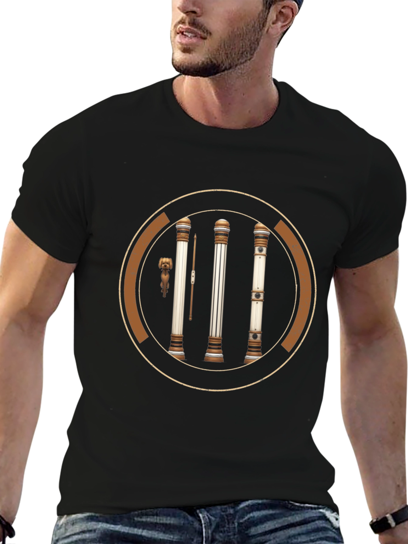 Pillar Graphic Black T-Shirt