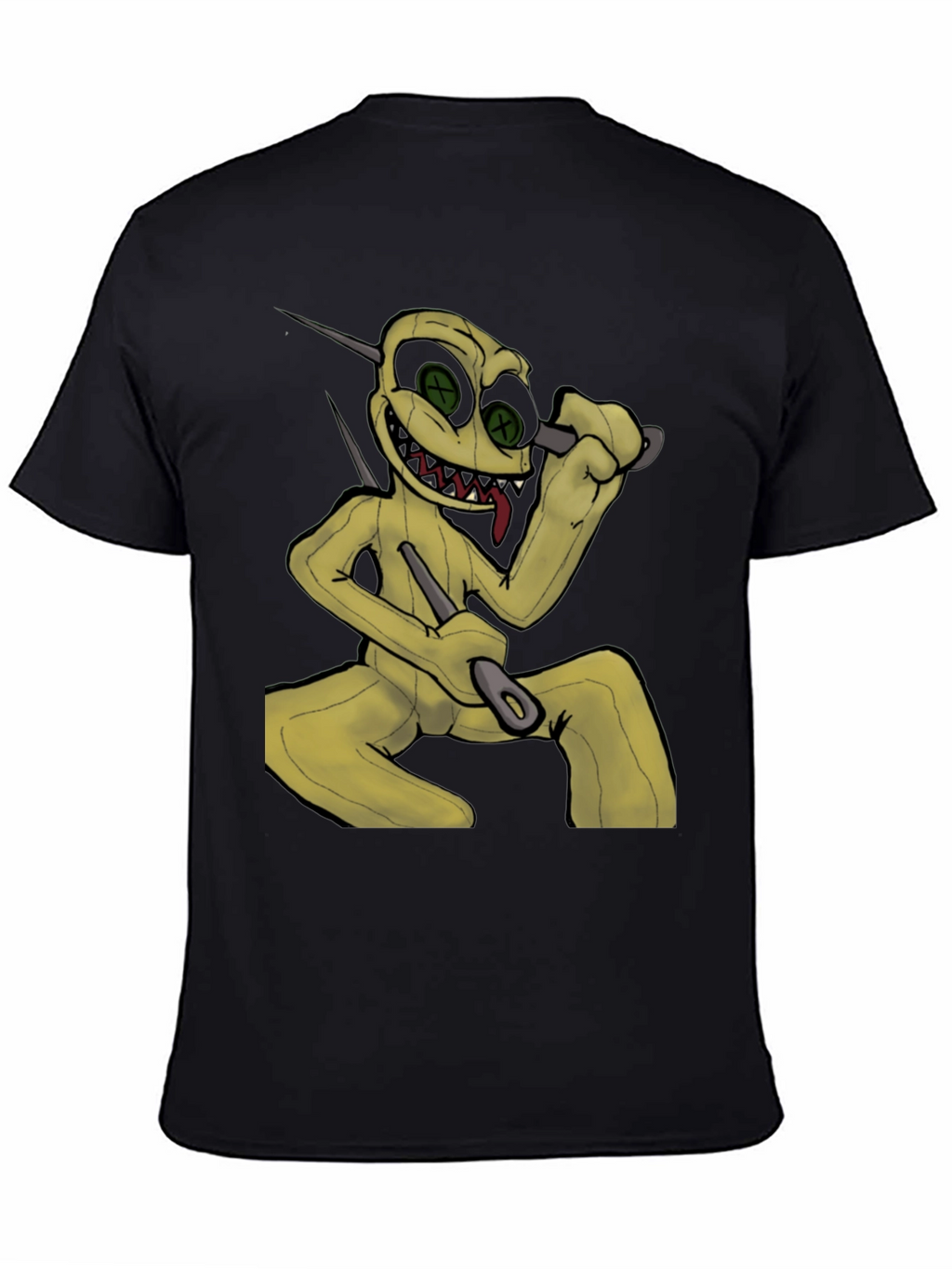 Creepy Doll Graphic Black T-Shirt