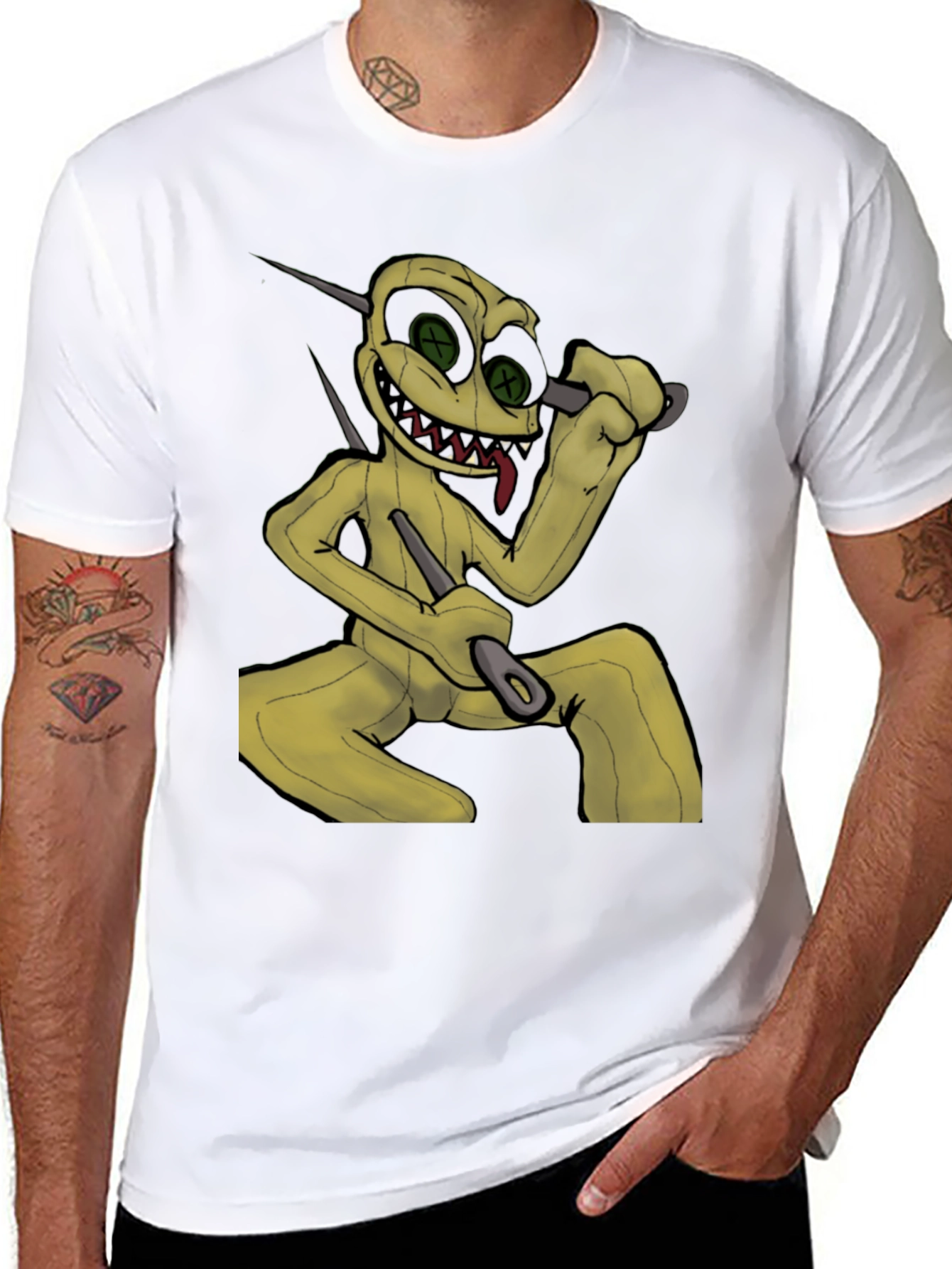 Creepy Doll Graphic Black T-Shirt