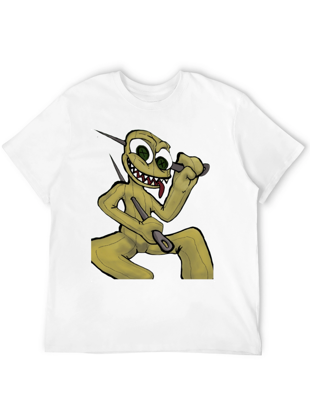 Creepy Doll Graphic Black T-Shirt