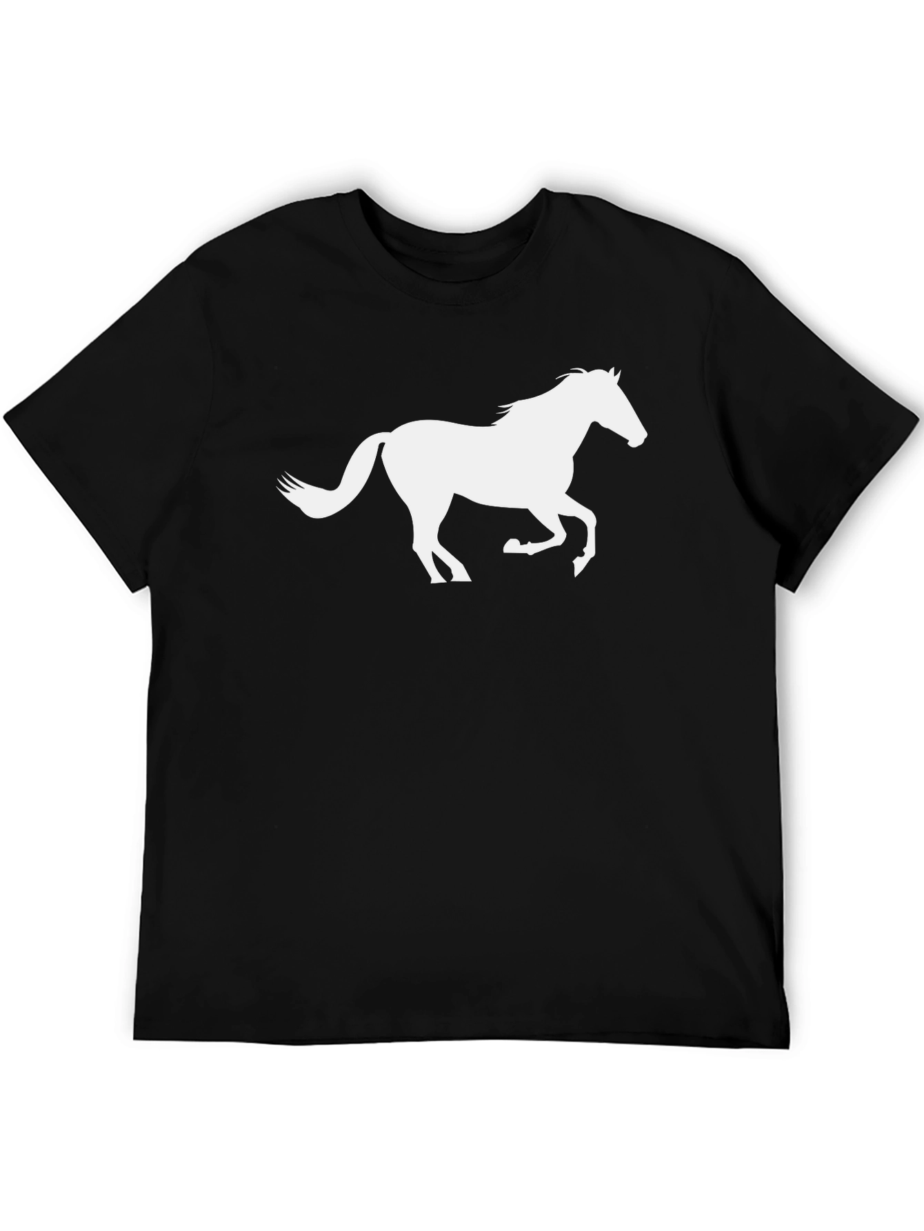 Black Horse Graphic Tee - Stylish Mens T-Shirt