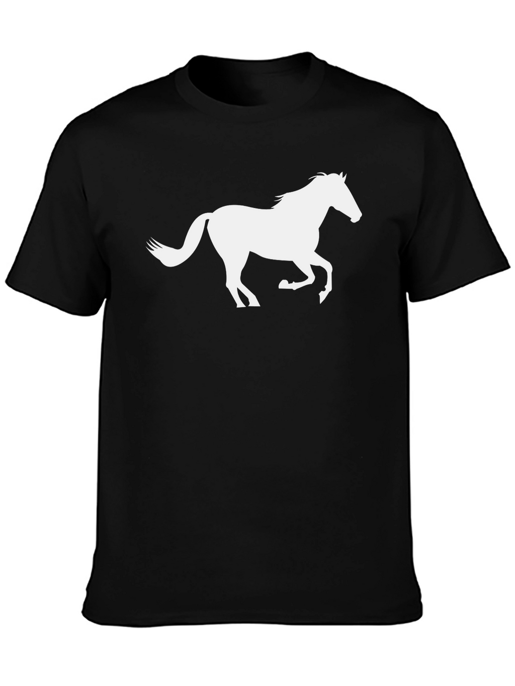 Black Horse Graphic Tee - Stylish Mens T-Shirt