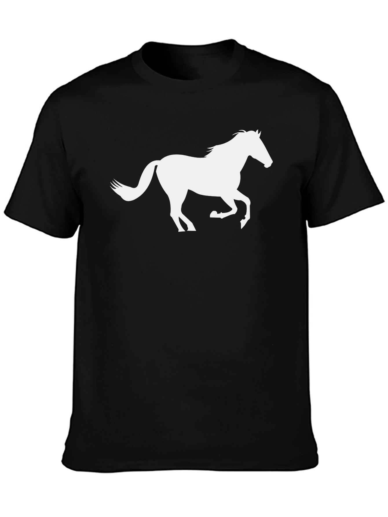 Black Horse Graphic Tee - Stylish Mens T-Shirt