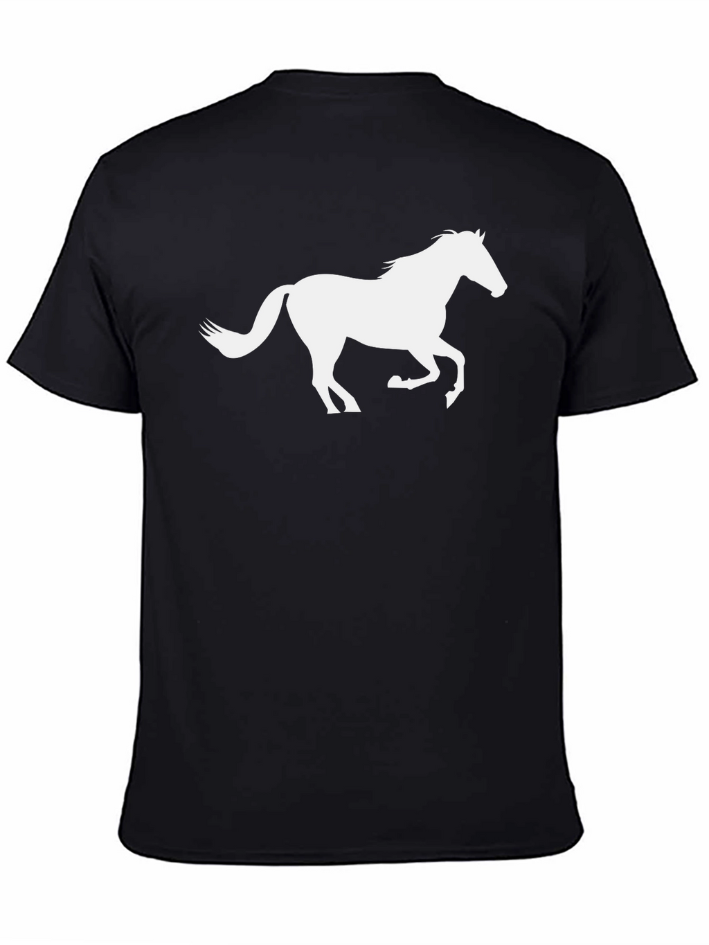 Black Horse Graphic Tee - Stylish Mens T-Shirt
