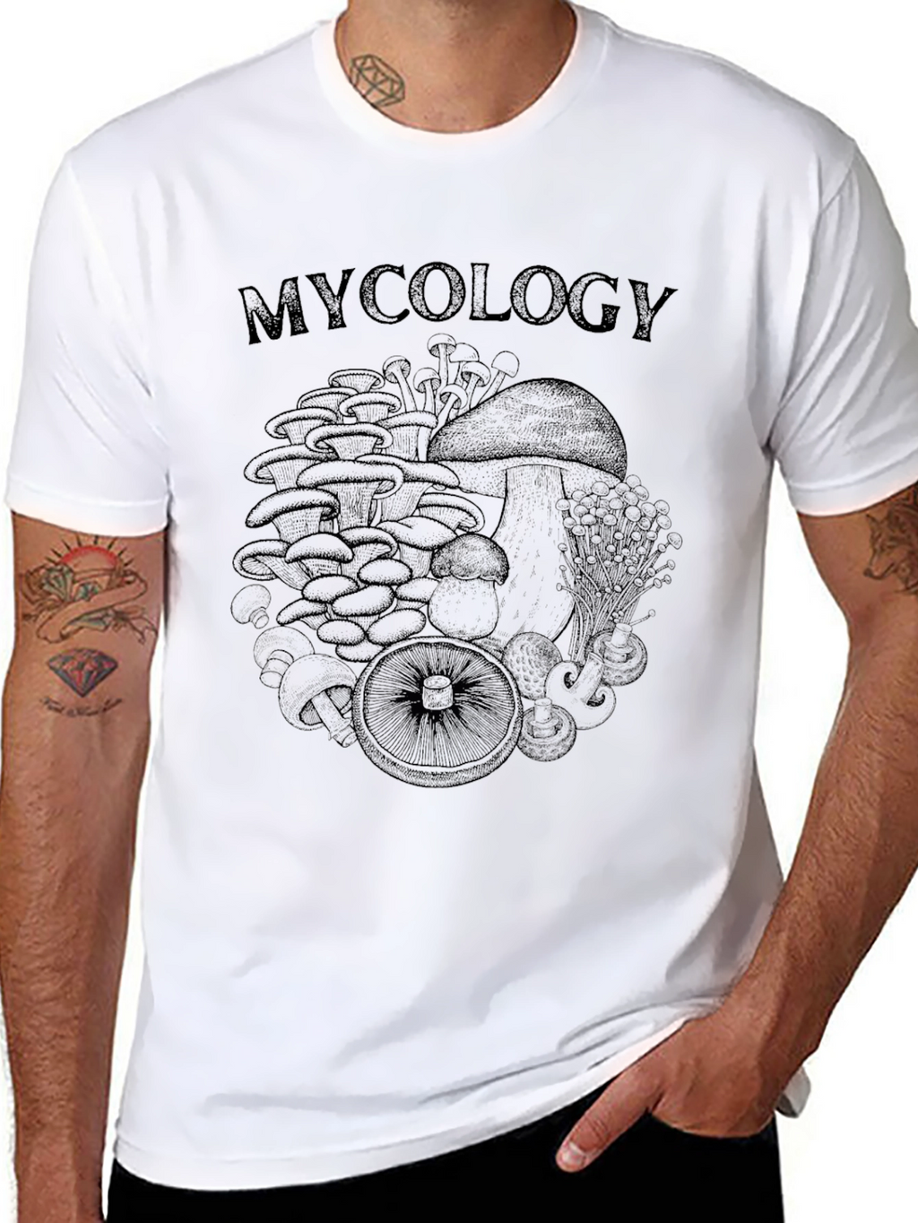 Mycology Graphic T-Shirt - Black Cotton Tee