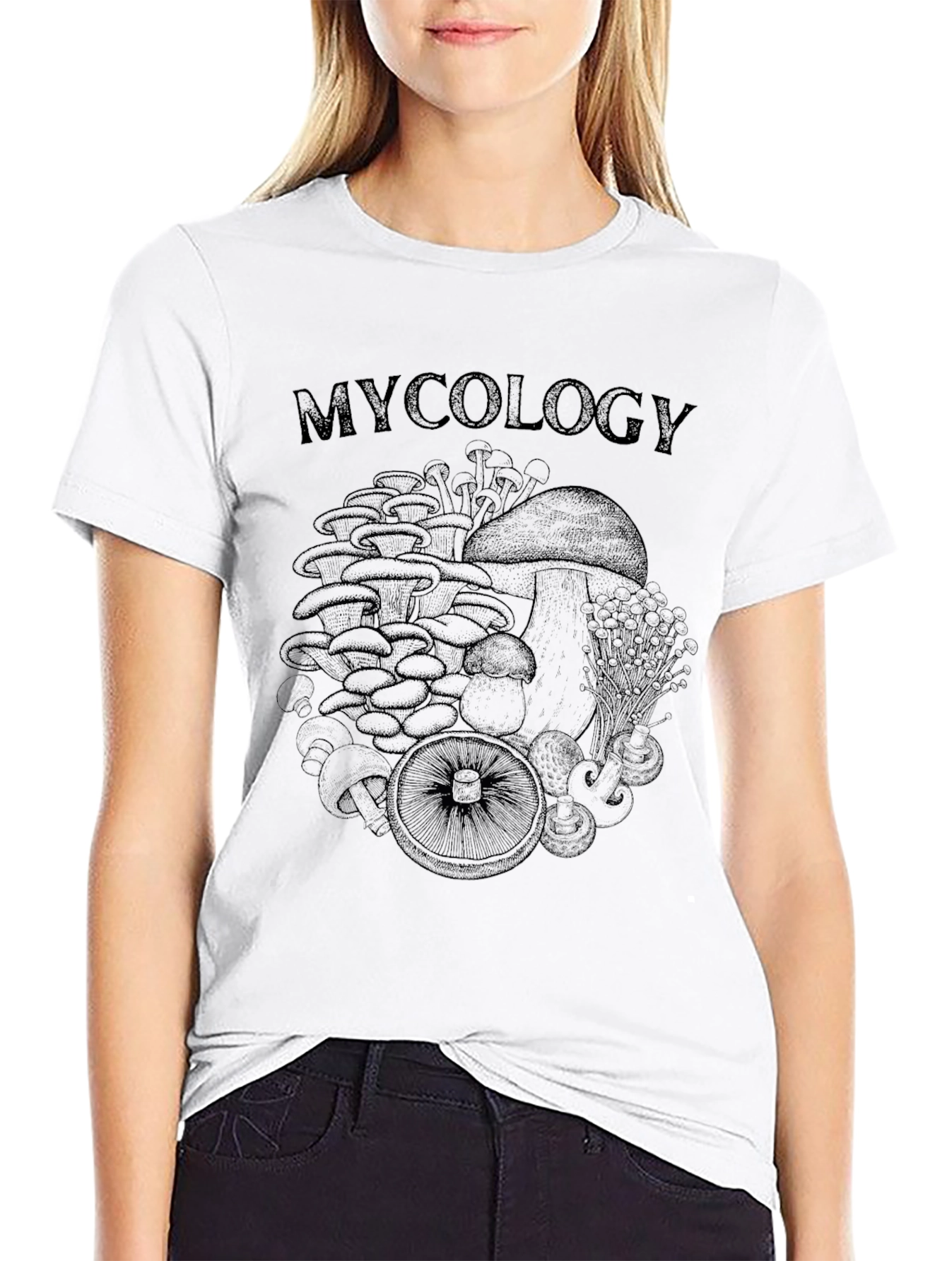 Mycology Graphic T-Shirt - Black Cotton Tee