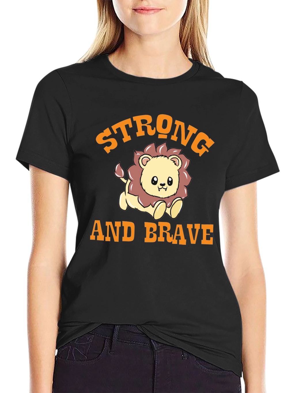 Strong and Brave Lion Graphic Tee