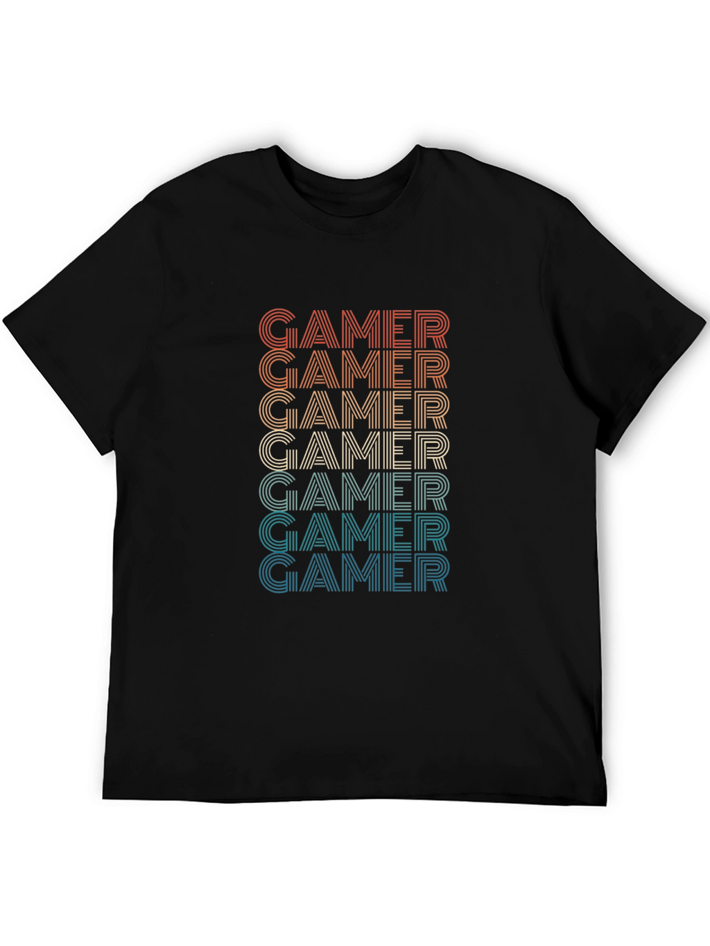 Retro Gamer T-Shirt - Classic Striped Design