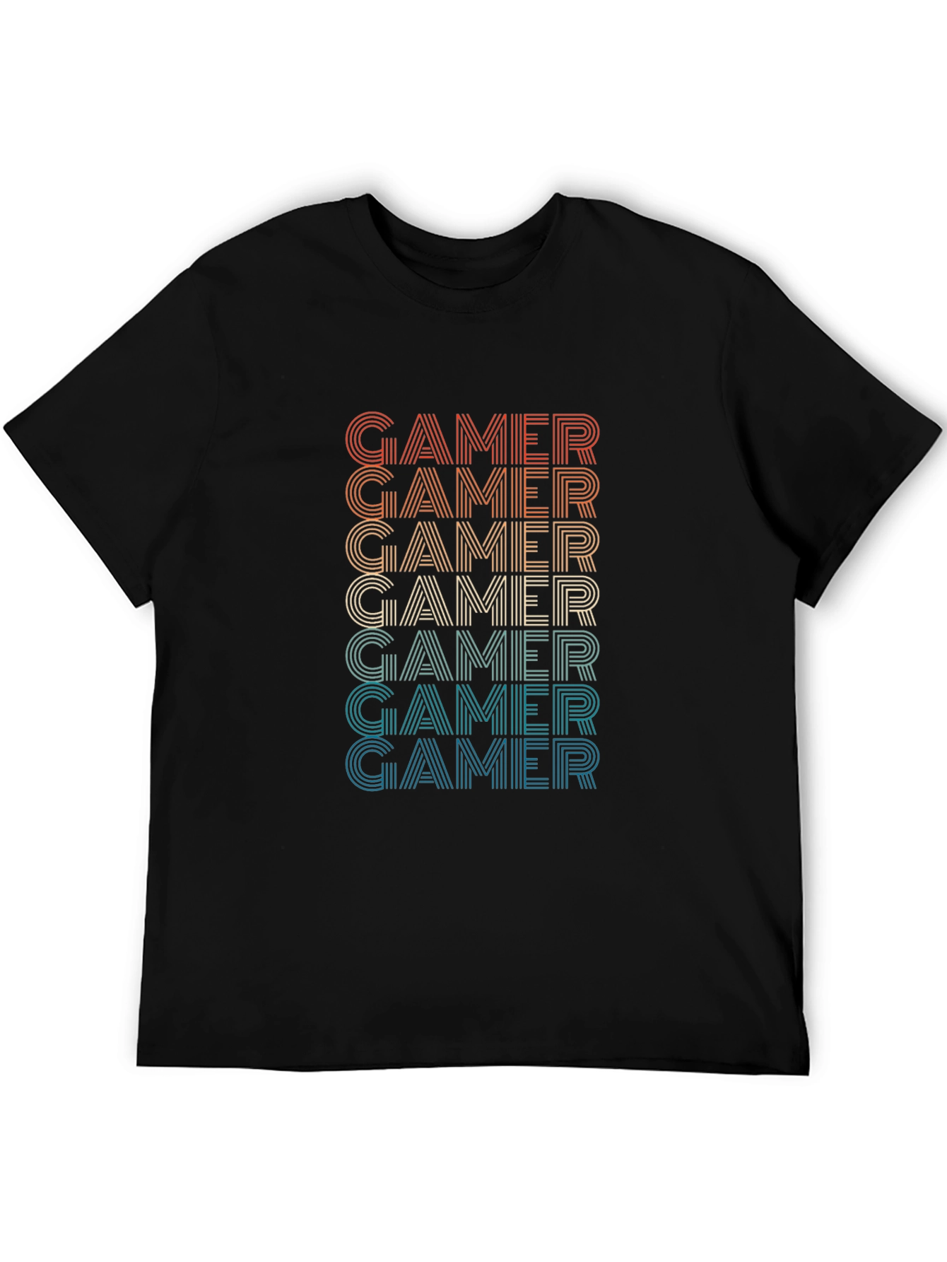 Retro Gamer T-Shirt - Classic Striped Design