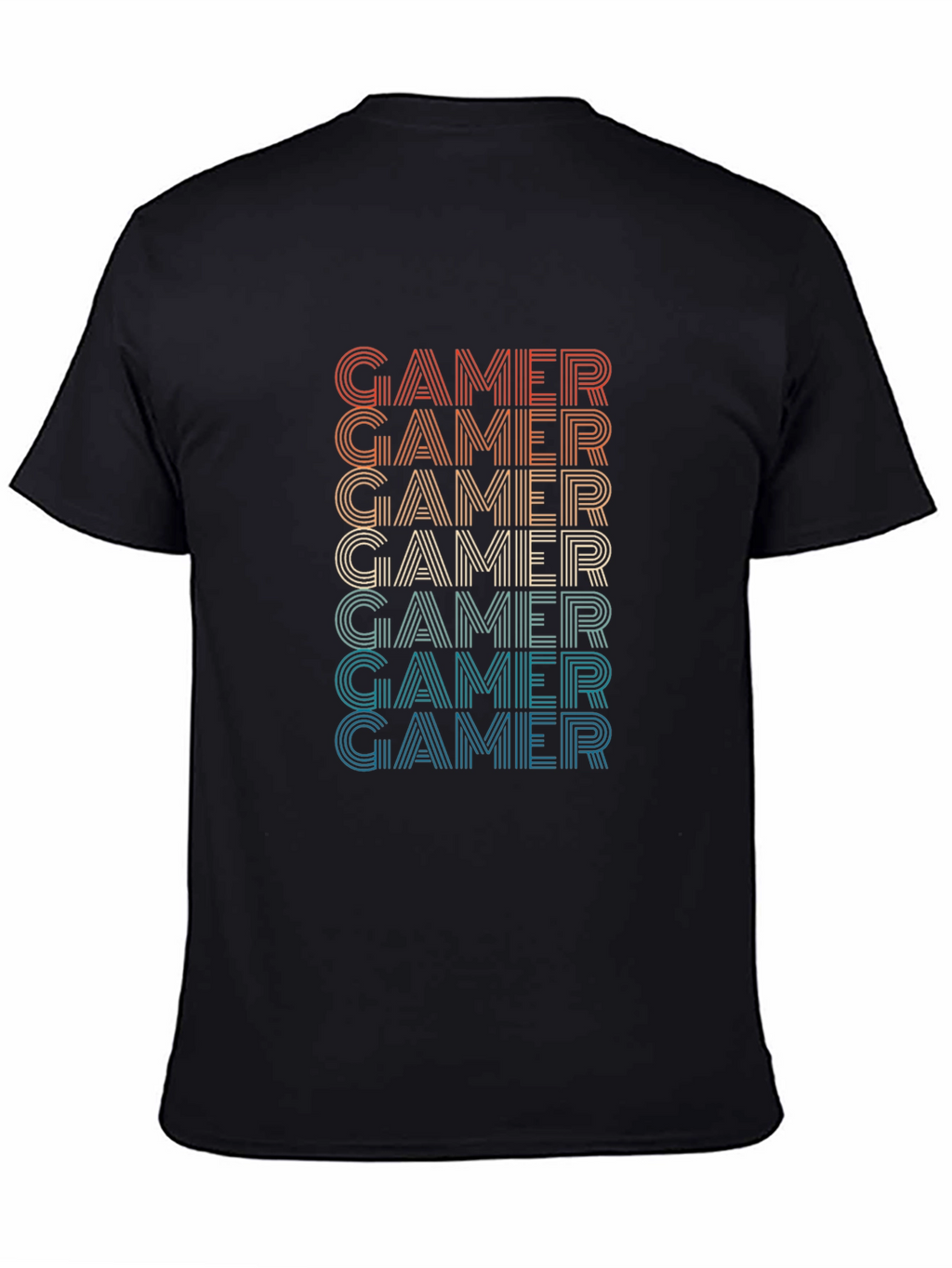 Retro Gamer T-Shirt - Classic Striped Design