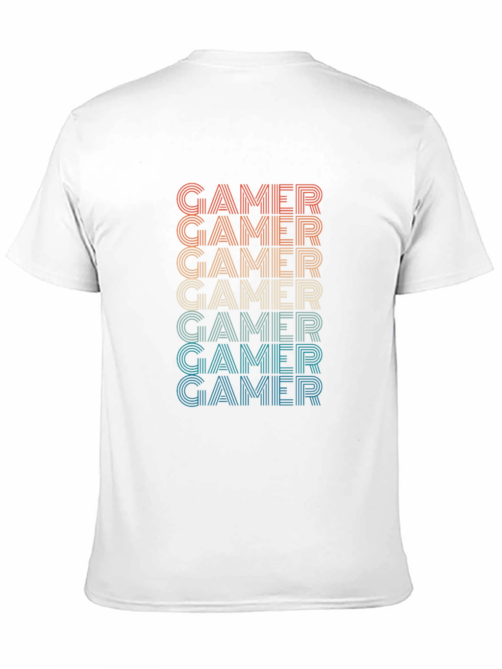 Retro Gamer T-Shirt - Classic Striped Design