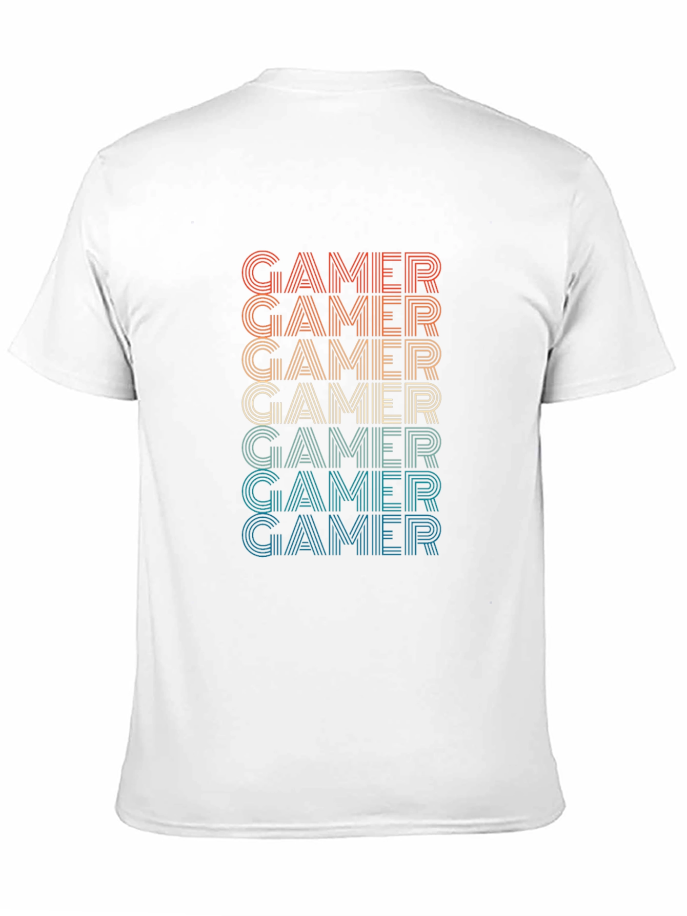 Retro Gamer T-Shirt - Classic Striped Design