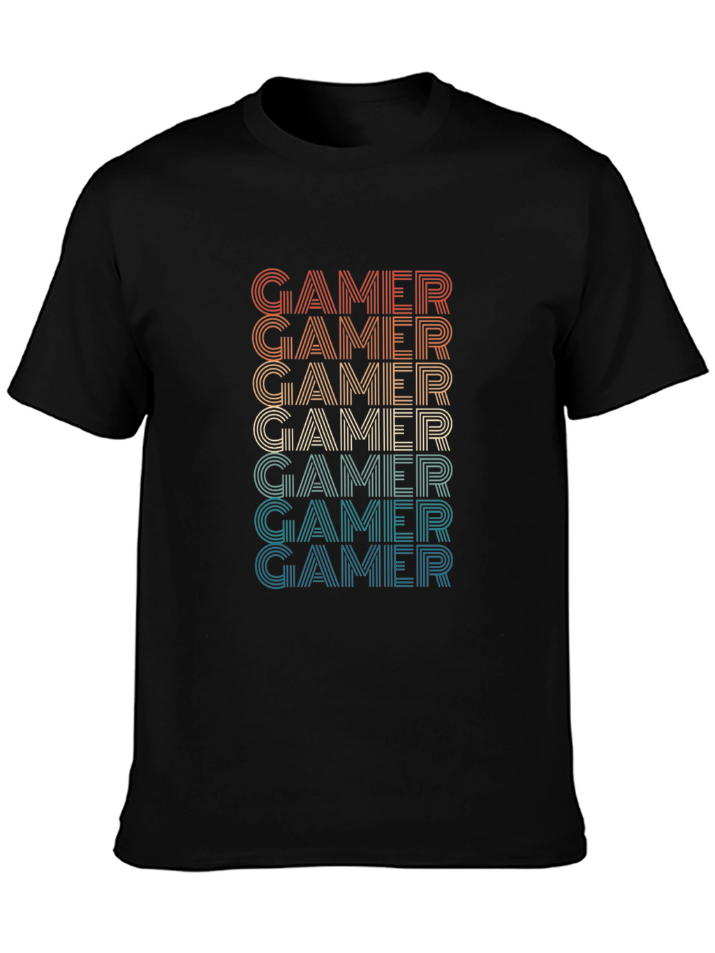 Retro Gamer T-Shirt - Classic Striped Design