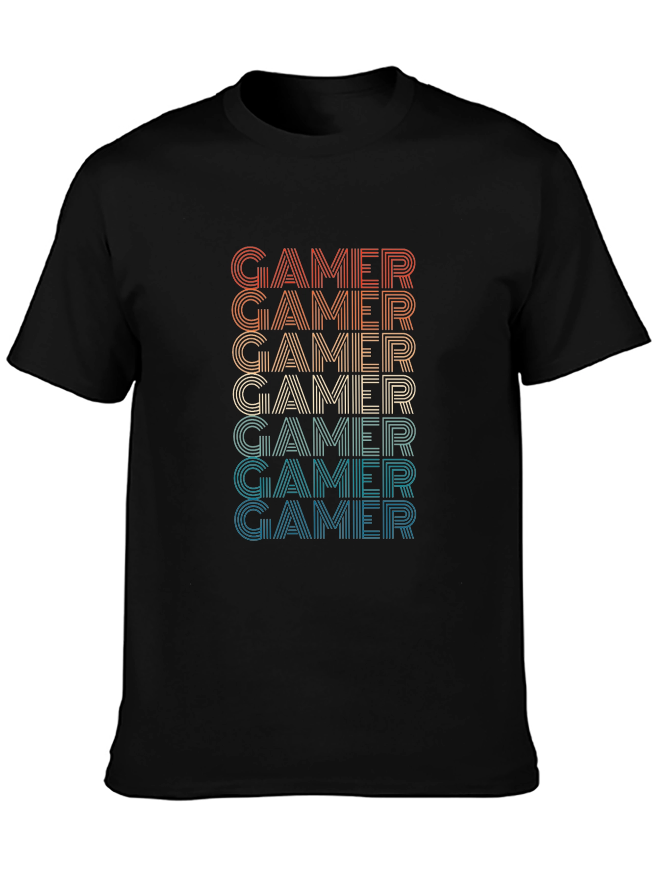 Retro Gamer T-Shirt - Classic Striped Design