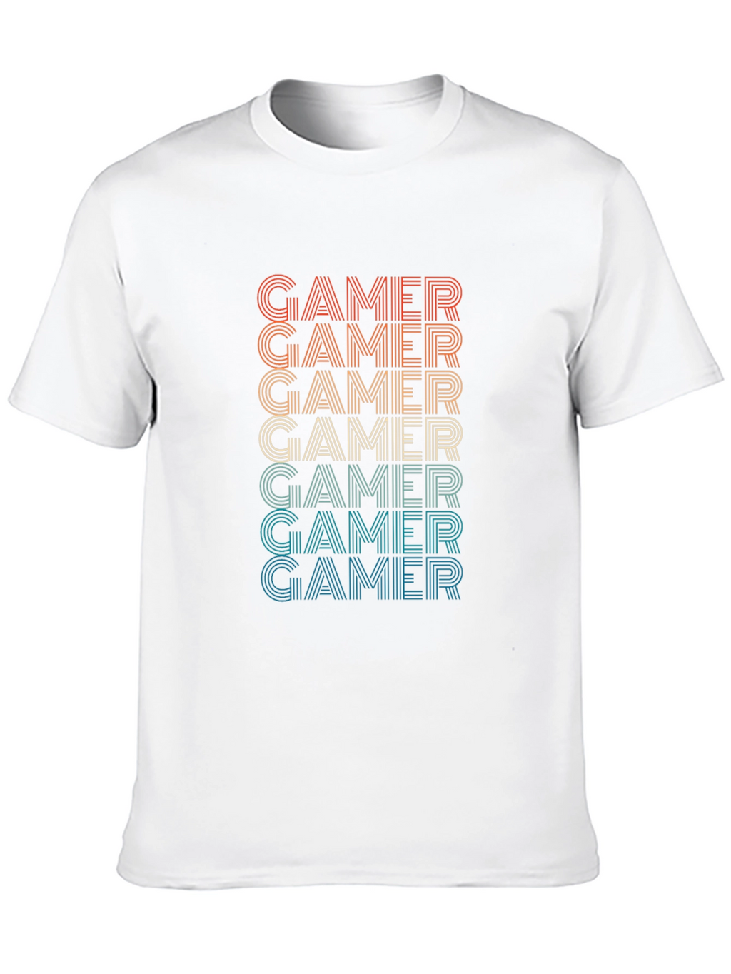Retro Gamer T-Shirt - Classic Striped Design