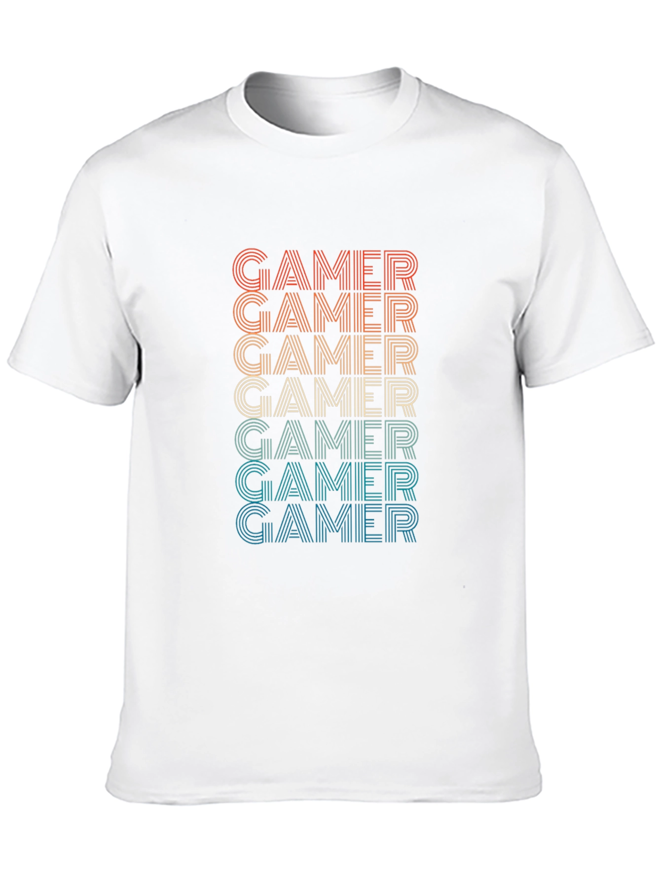 Retro Gamer T-Shirt - Classic Striped Design