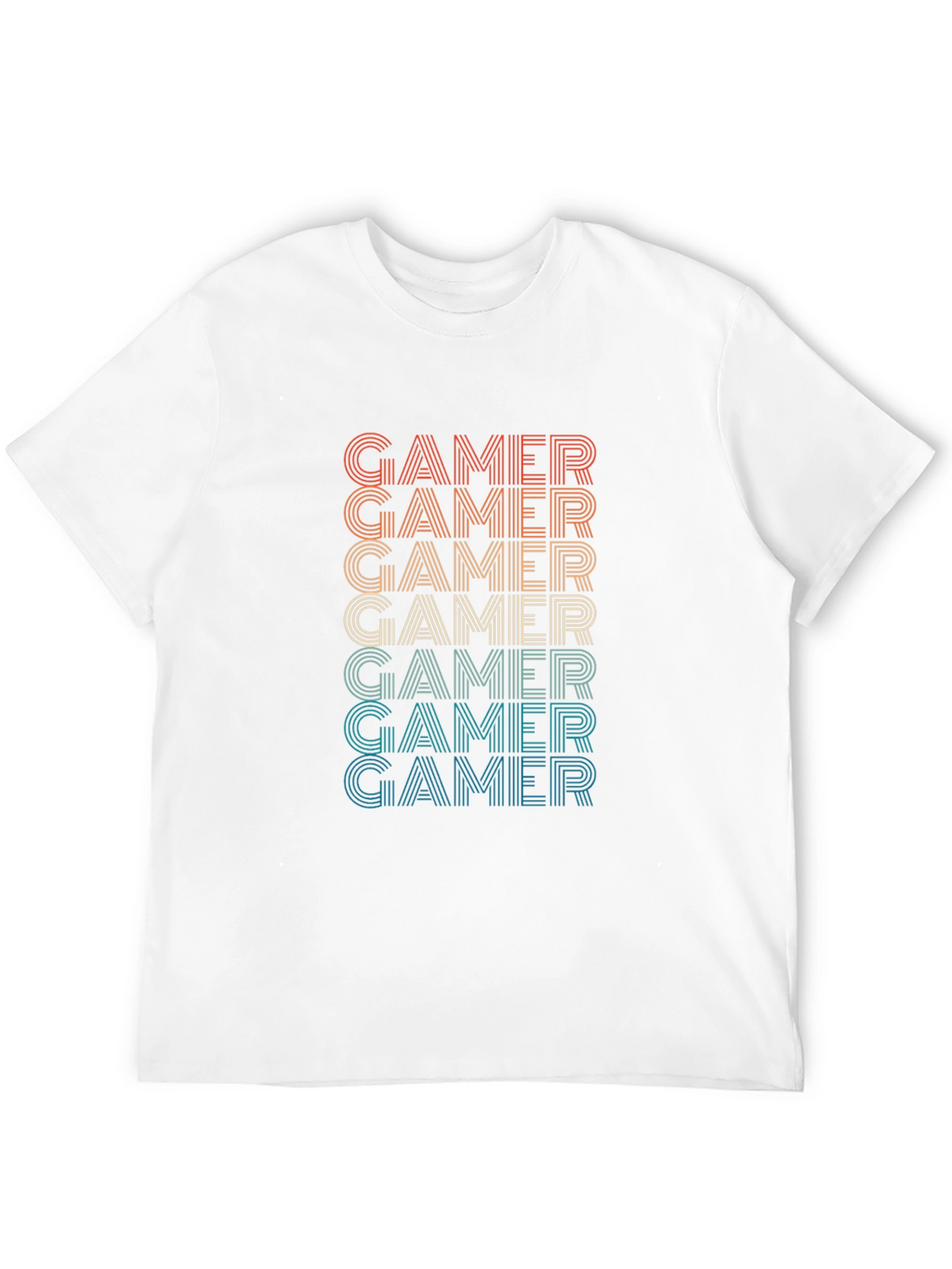 Retro Gamer T-Shirt - Classic Striped Design