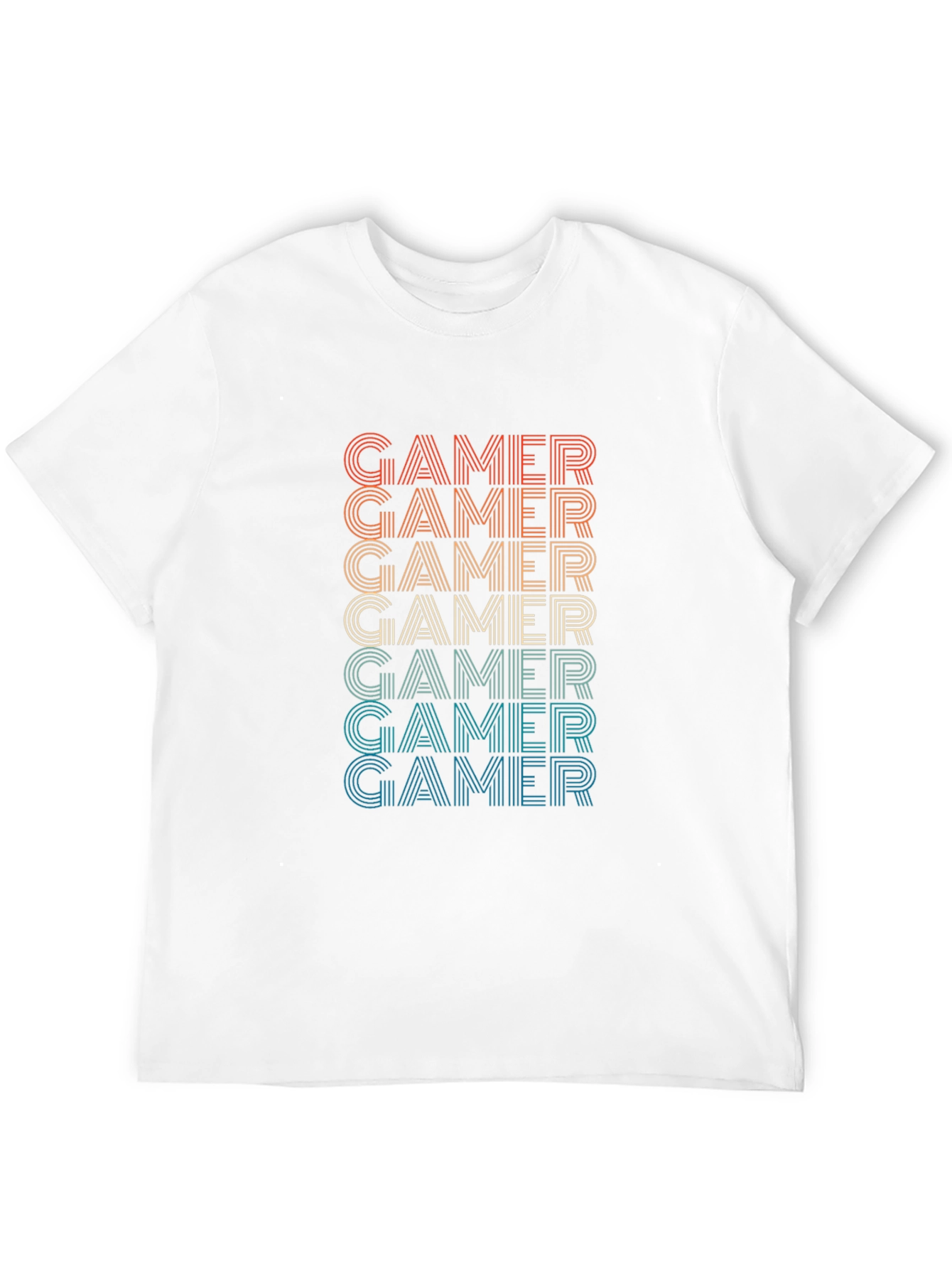 Retro Gamer T-Shirt - Classic Striped Design