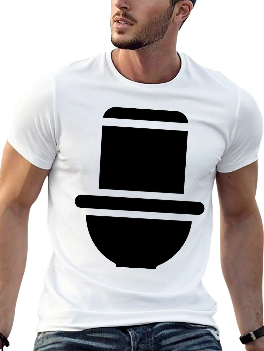 Minimalist Diver Helmet Graphic Tee - Black