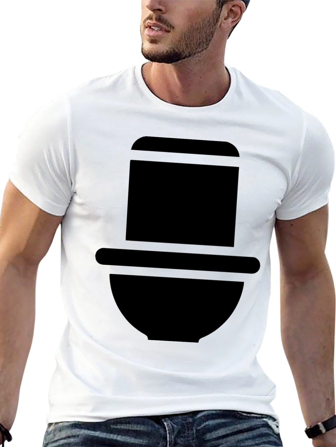 Minimalist Diver Helmet Graphic Tee - Black