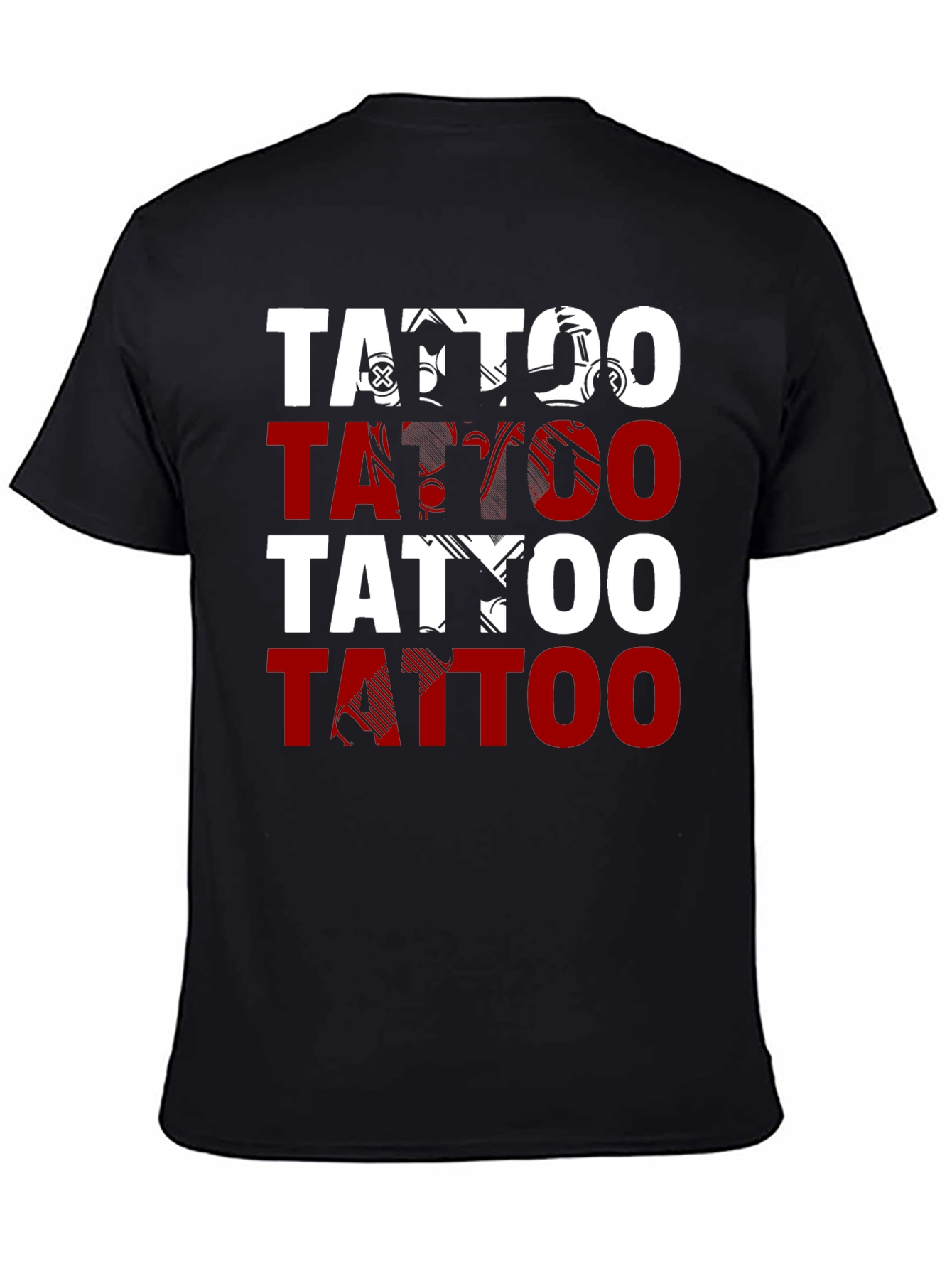 Tattoo Graphic Print Black T-Shirt