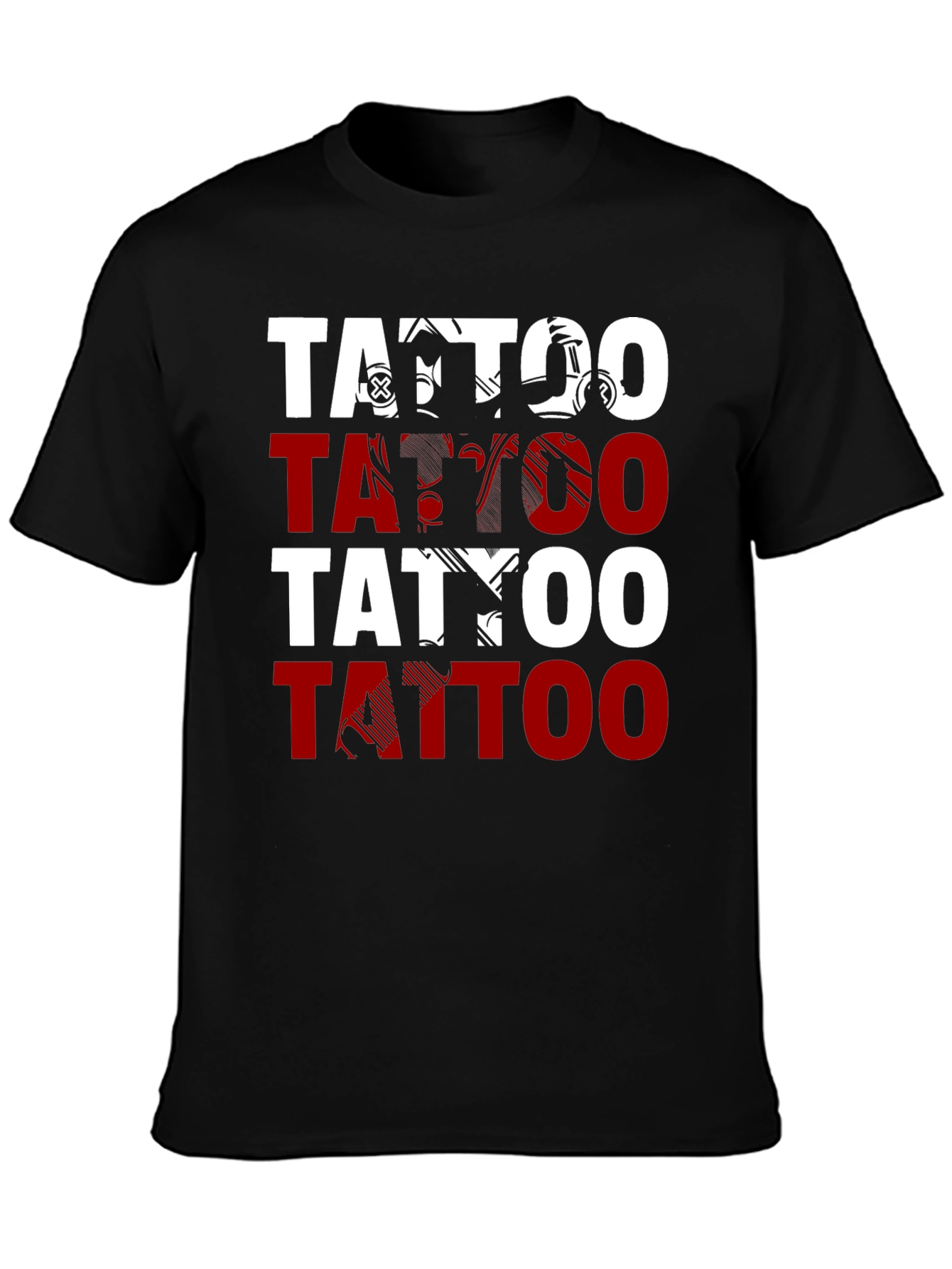 Tattoo Graphic Print Black T-Shirt