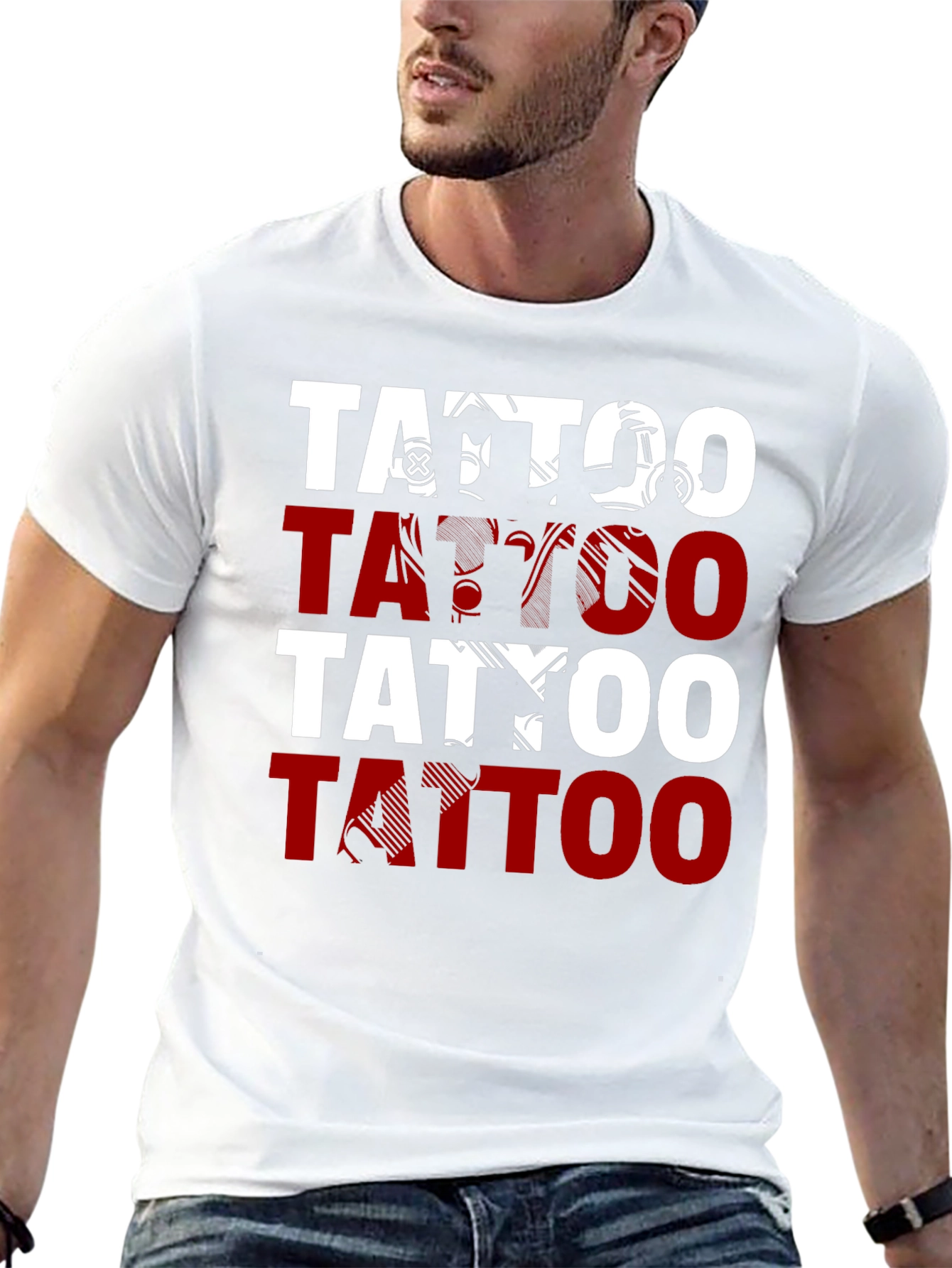 Tattoo Graphic Print Black T-Shirt