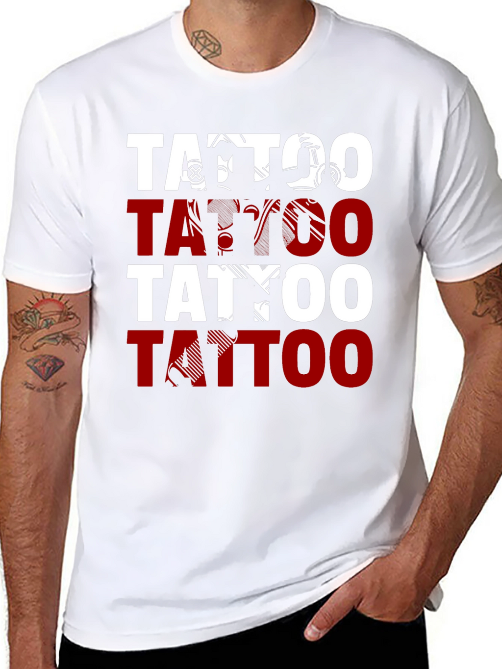Tattoo Graphic Print Black T-Shirt